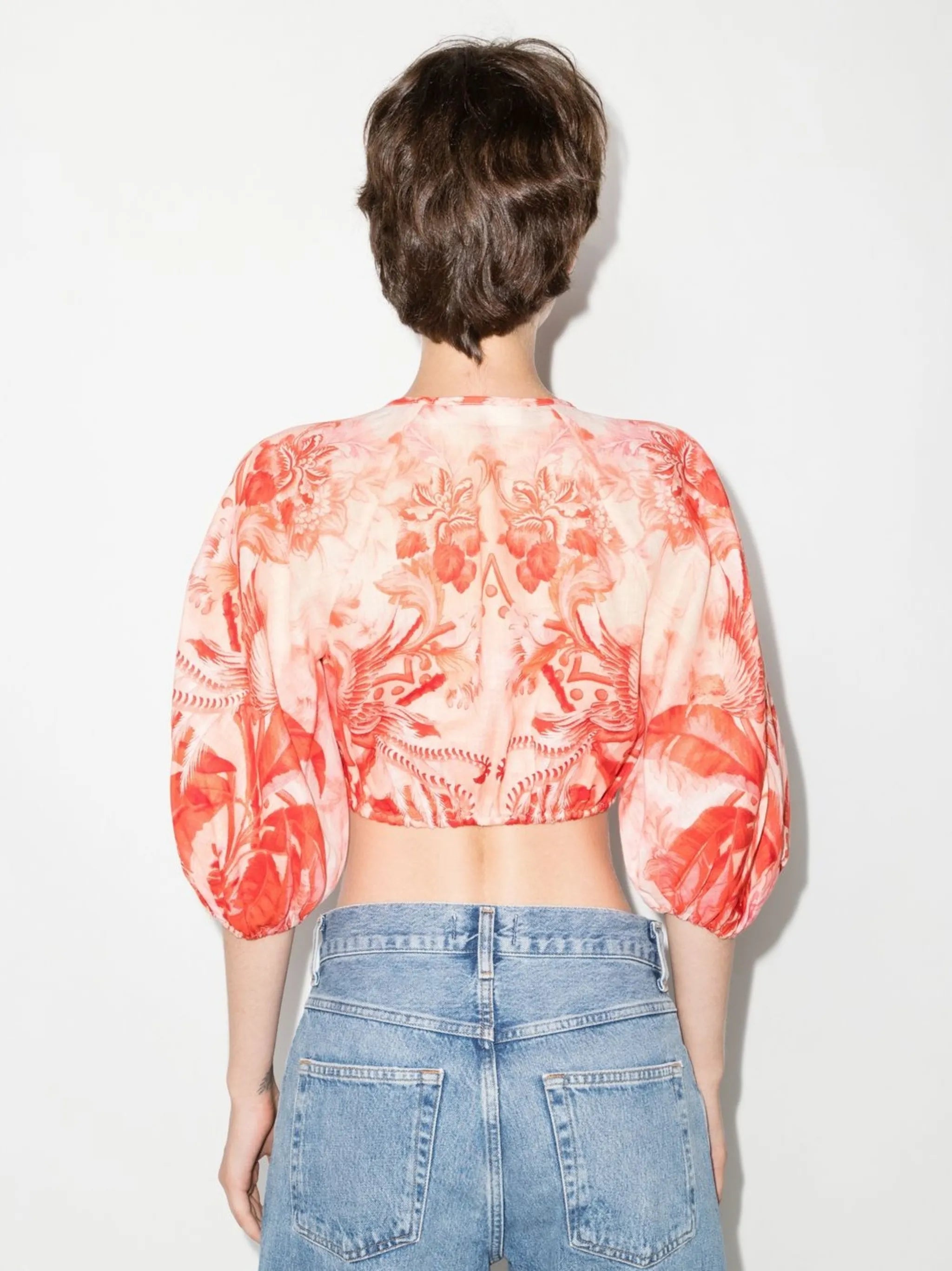 Lyre cropped blouse