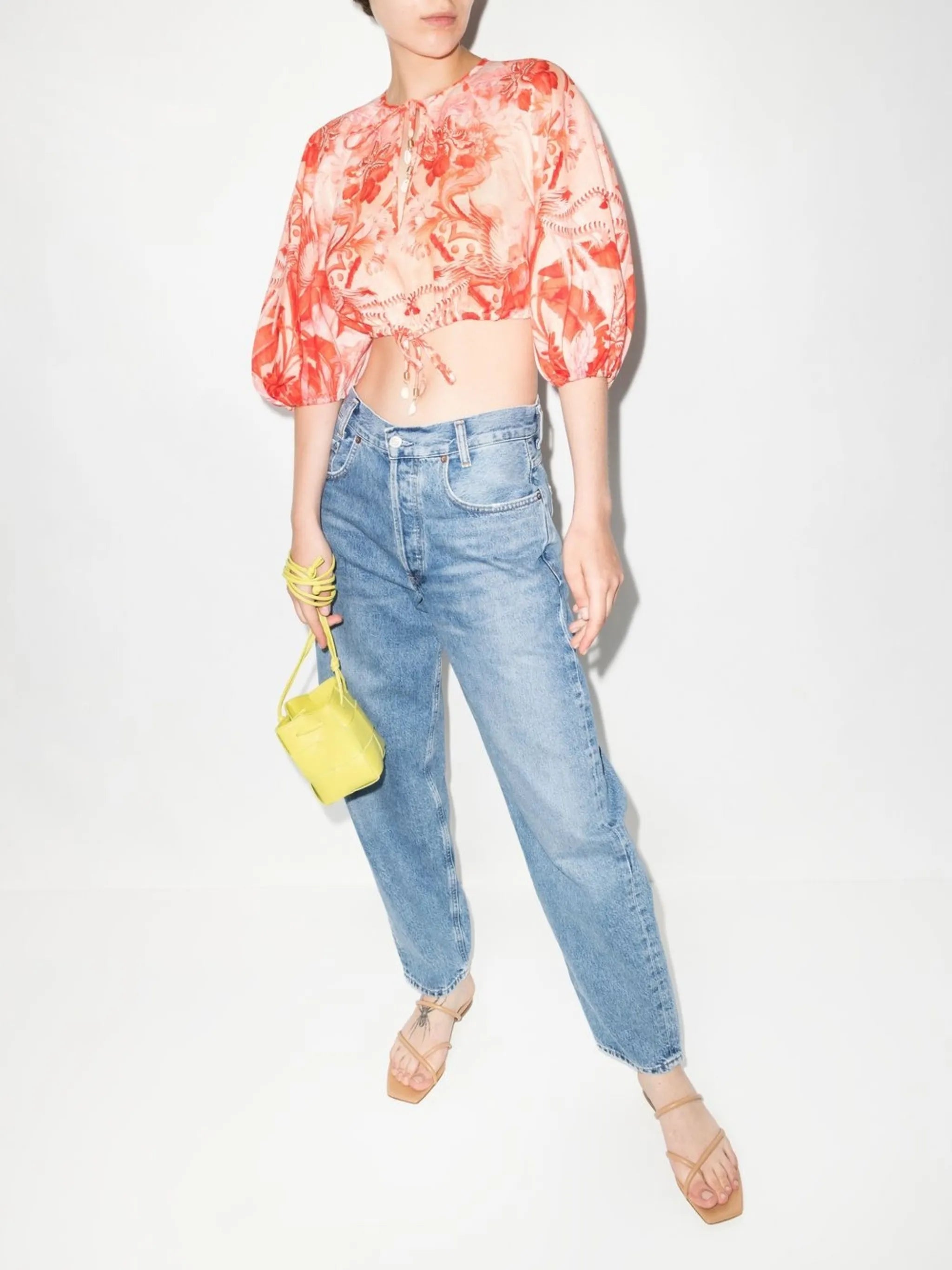Lyre cropped blouse