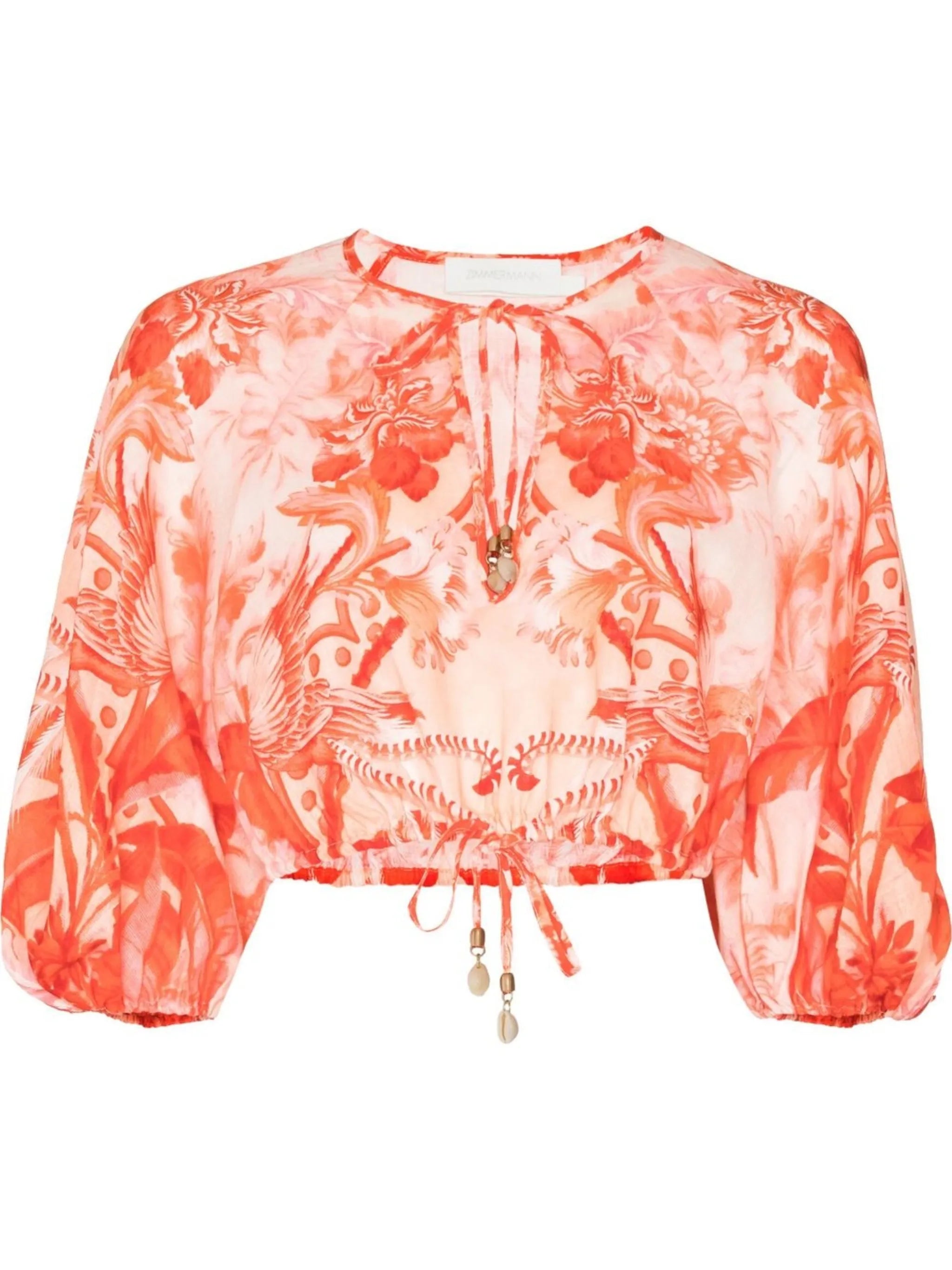 Lyre cropped blouse