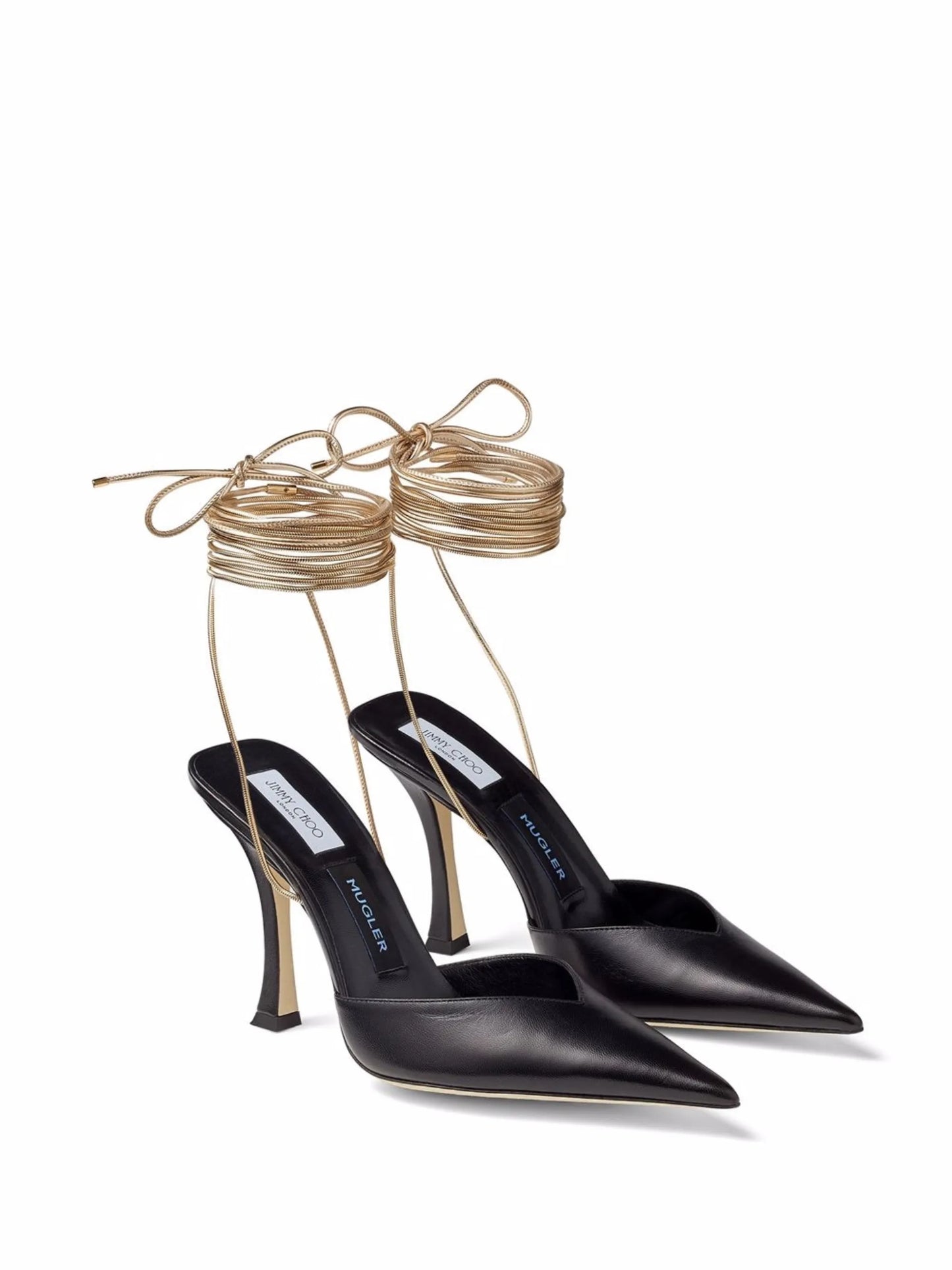 x Mugler 110mm leather pumps