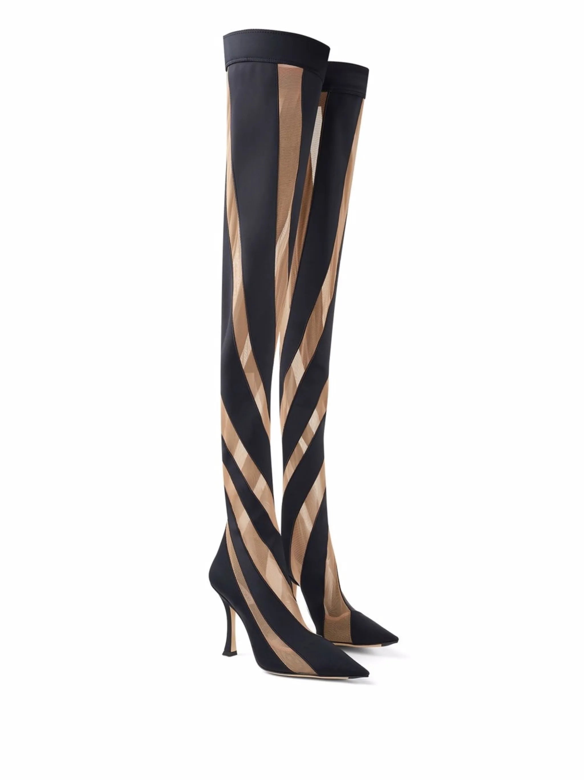 x Mugler thigh-length boots