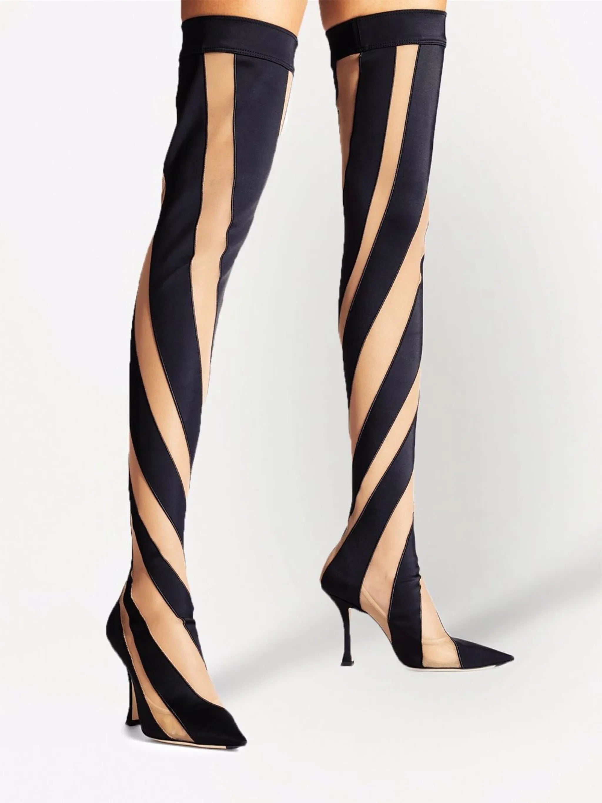 x Mugler thigh-length boots