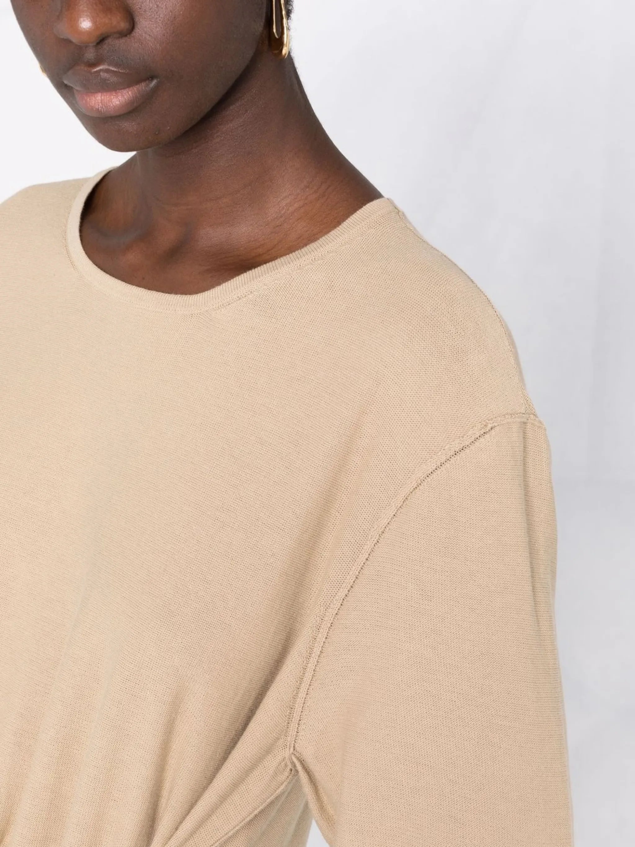 plaque-detail knit jumper