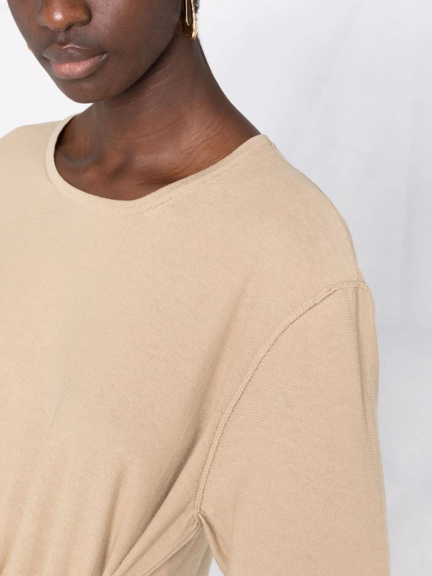 plaque-detail knit jumper