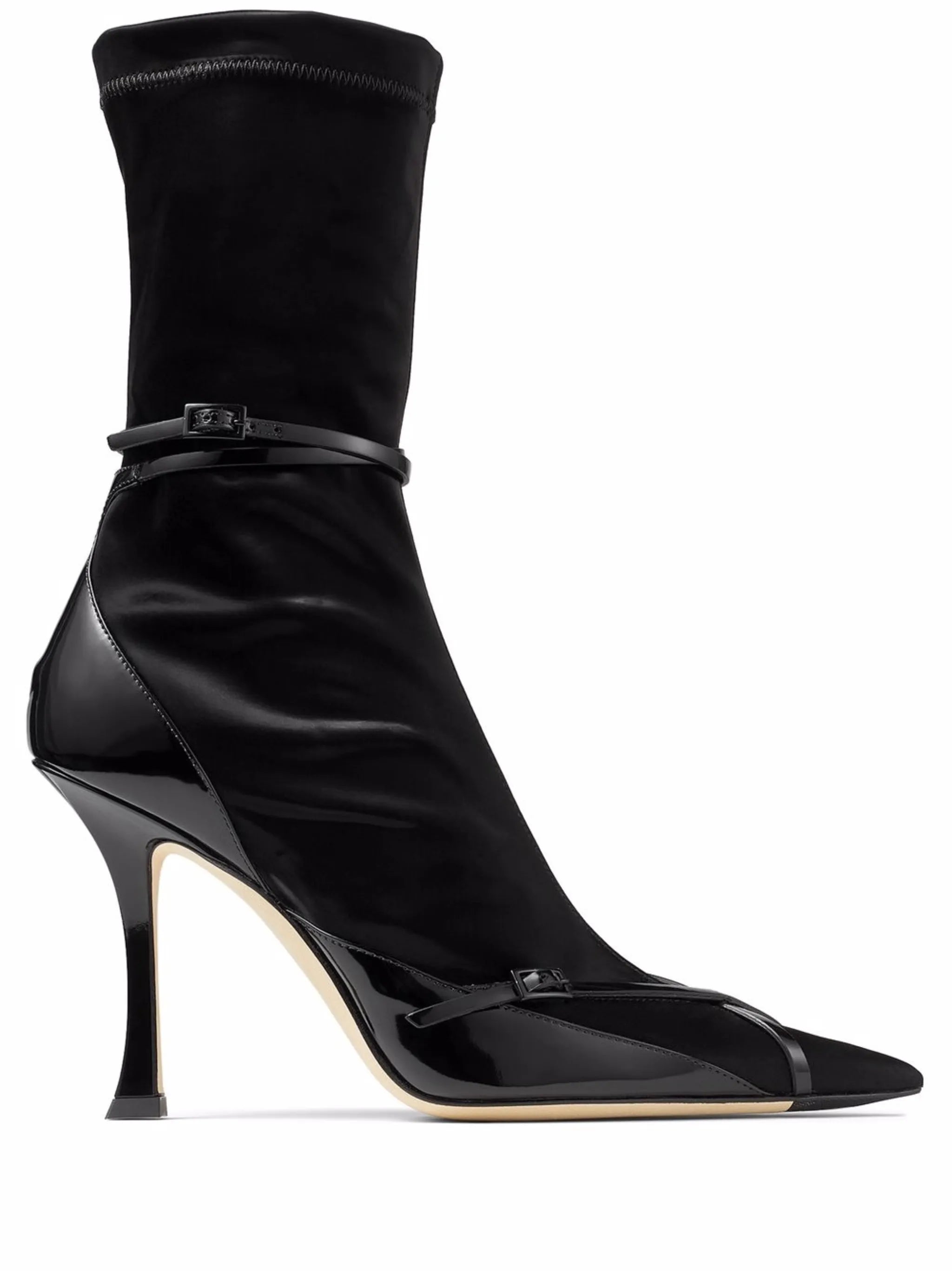x Mugler buckle-strap mid-calf boots