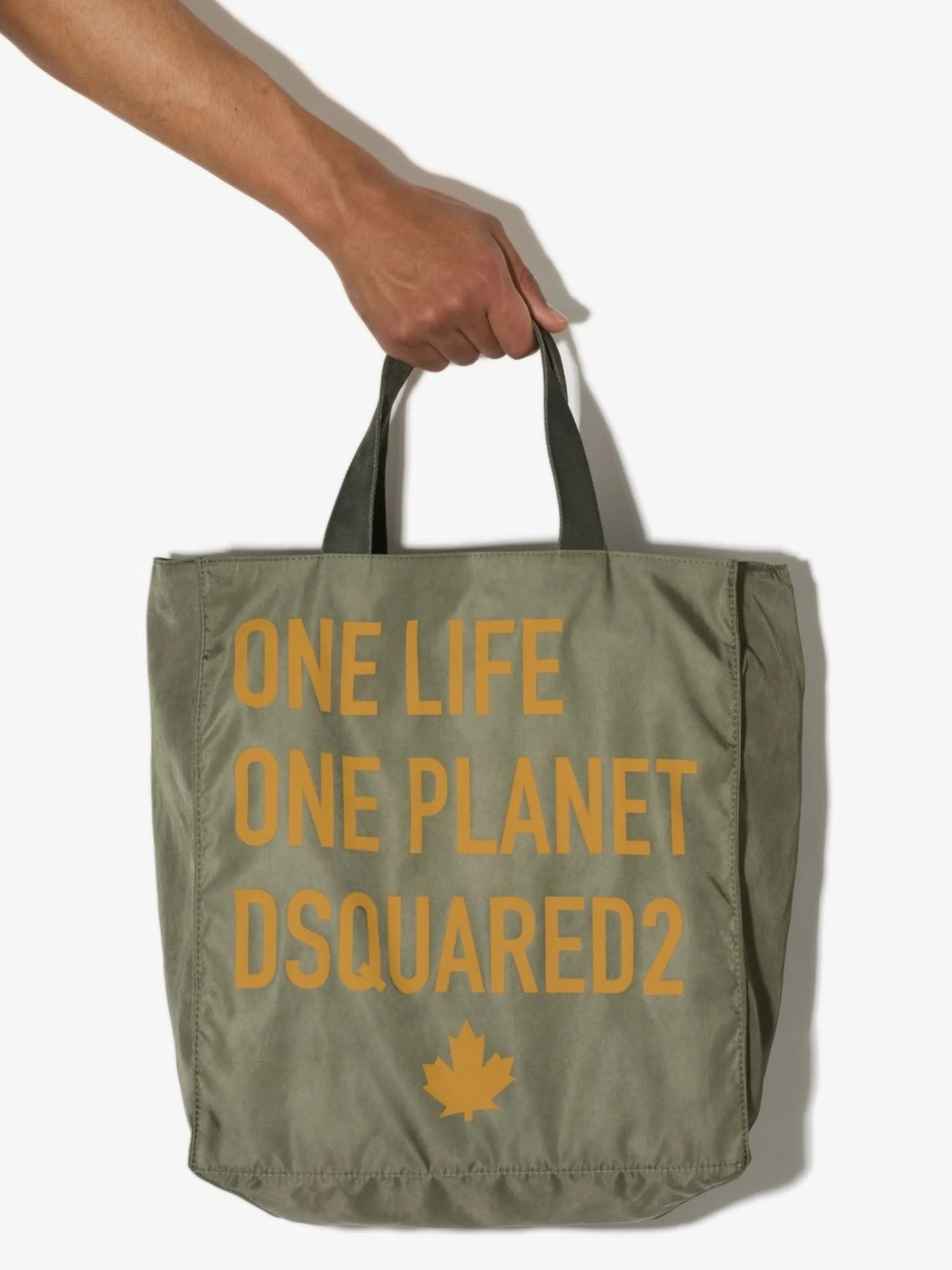 One Planet slogan-print tote