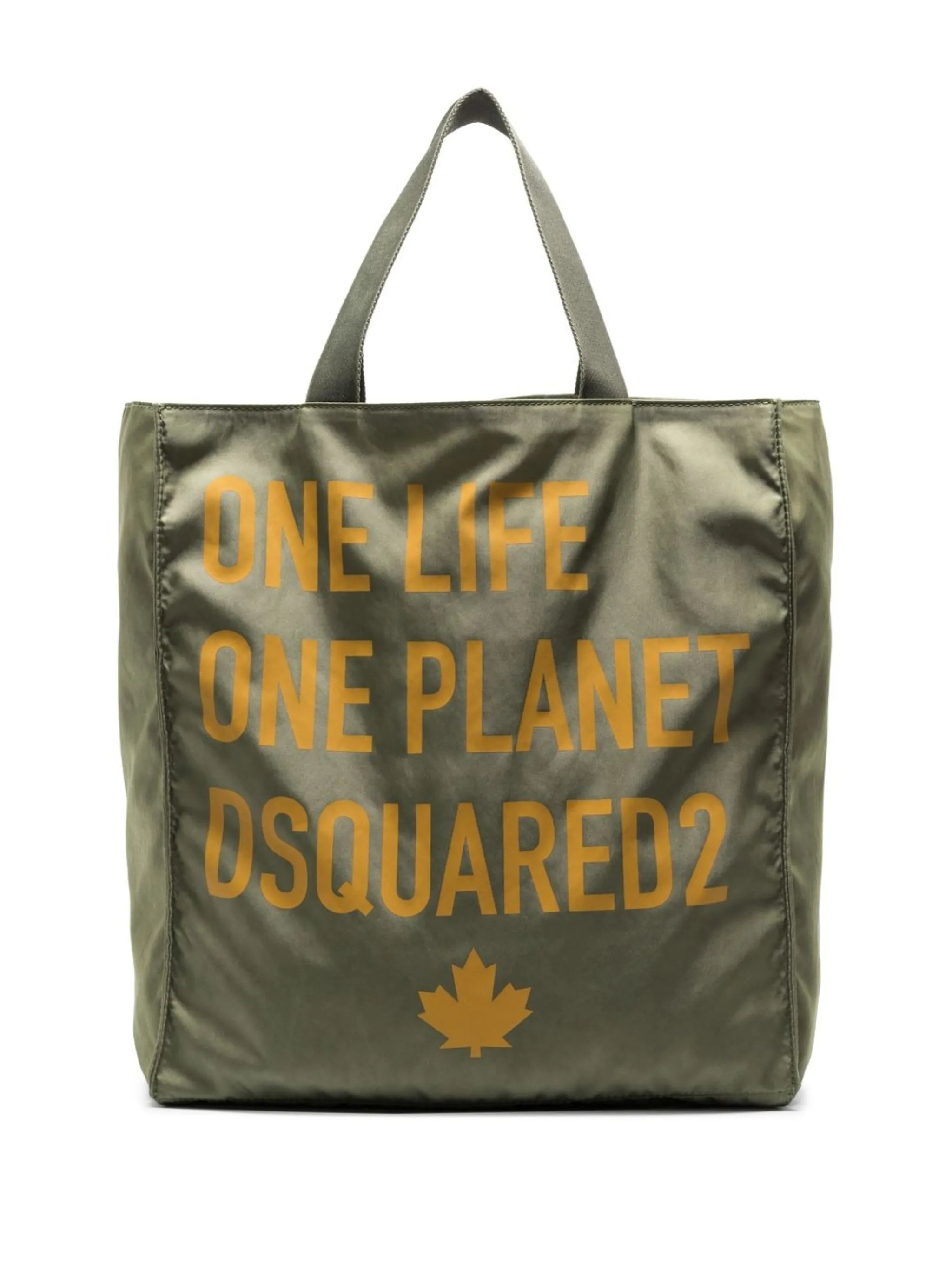 One Planet slogan-print tote