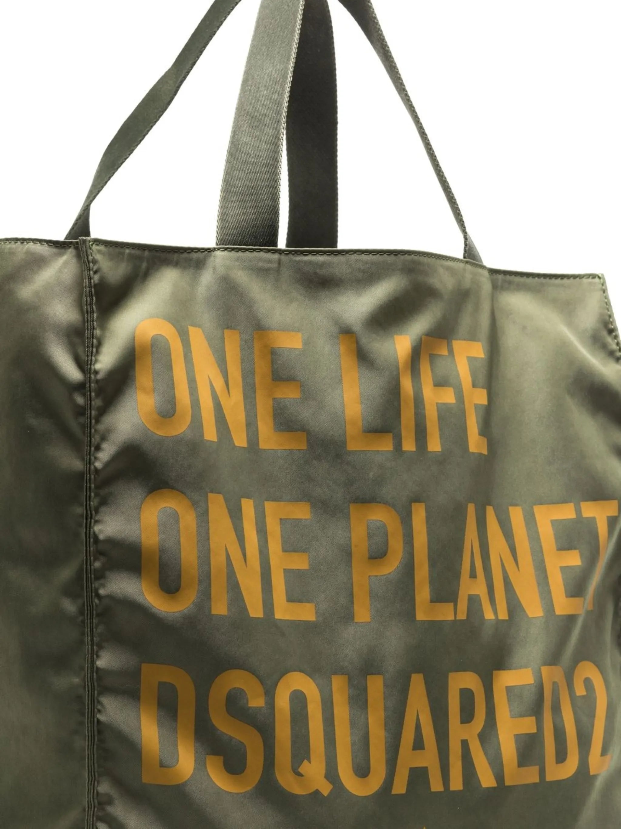 One Planet slogan-print tote