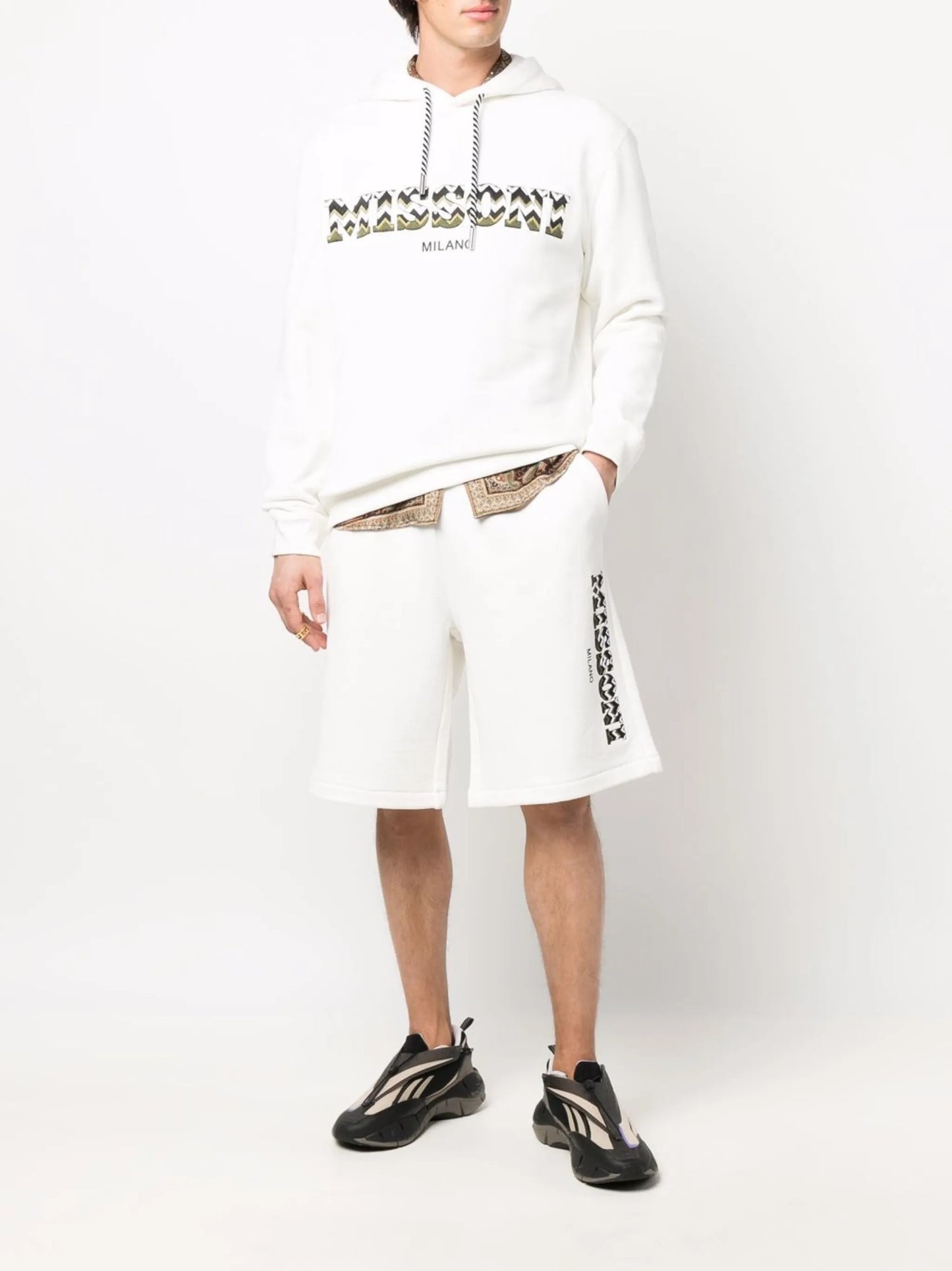 logo-print shorts