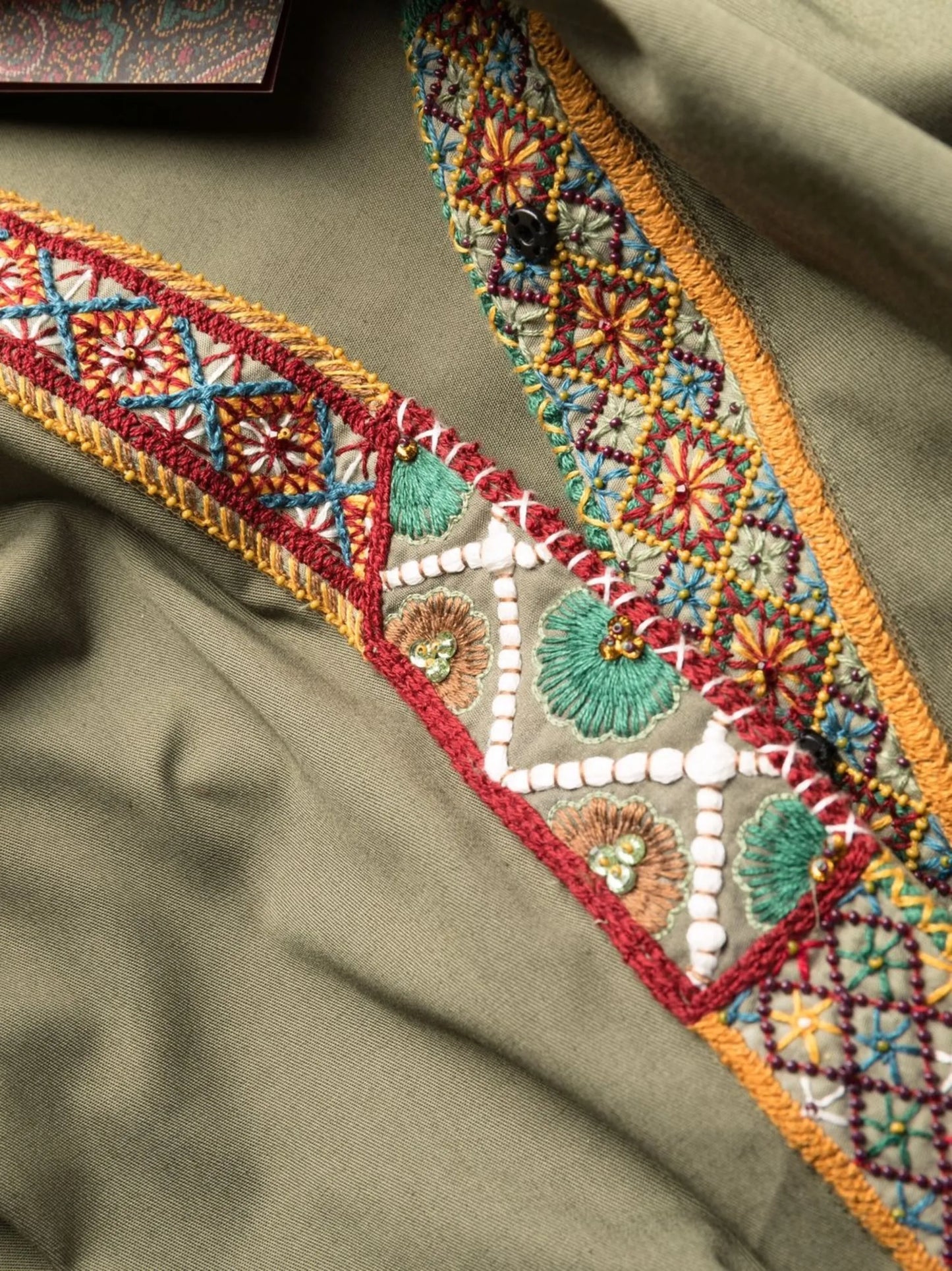 beaded embroidered midi dress