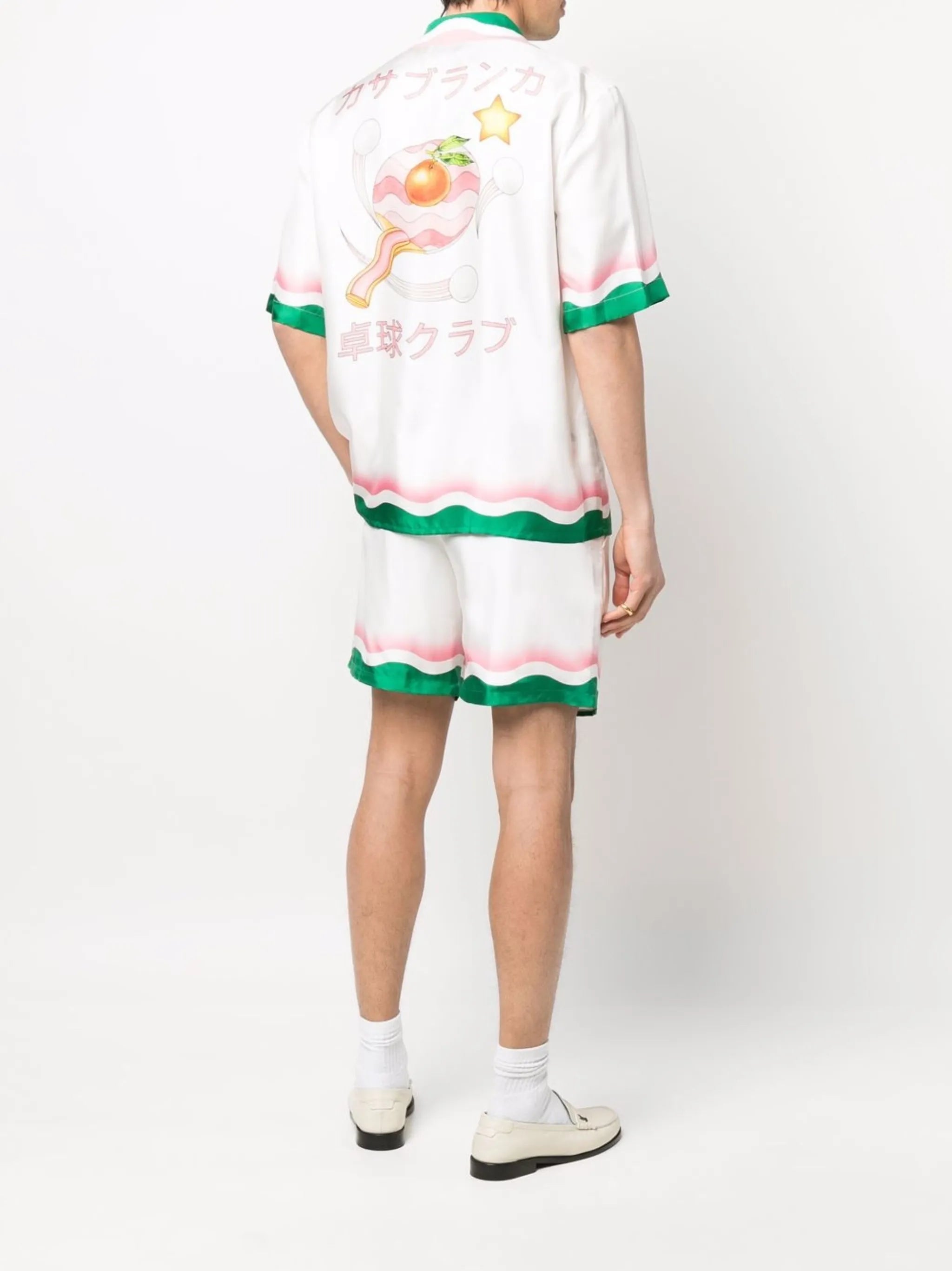 Le Jeu de Ping Pong printed silk shirt