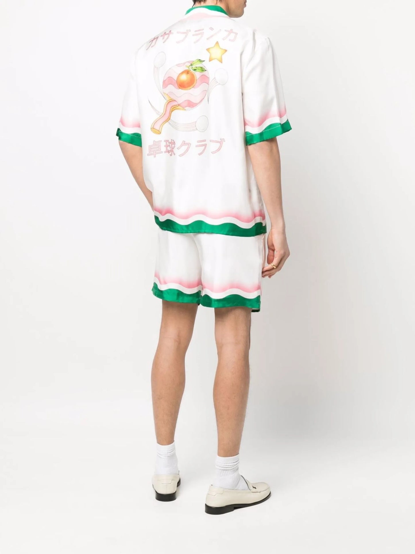 Le Jeu de Ping Pong printed silk shirt