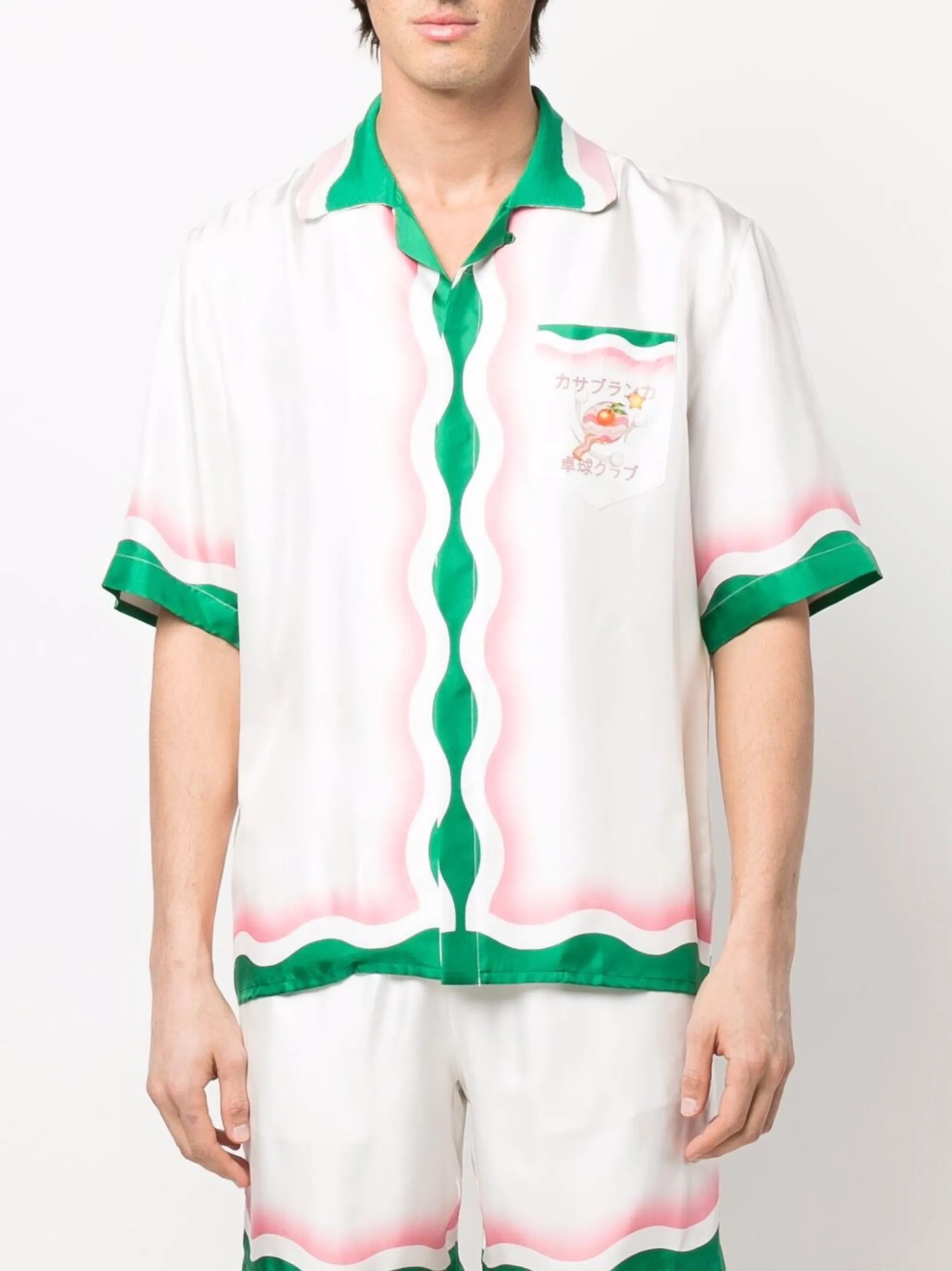 Le Jeu de Ping Pong printed silk shirt