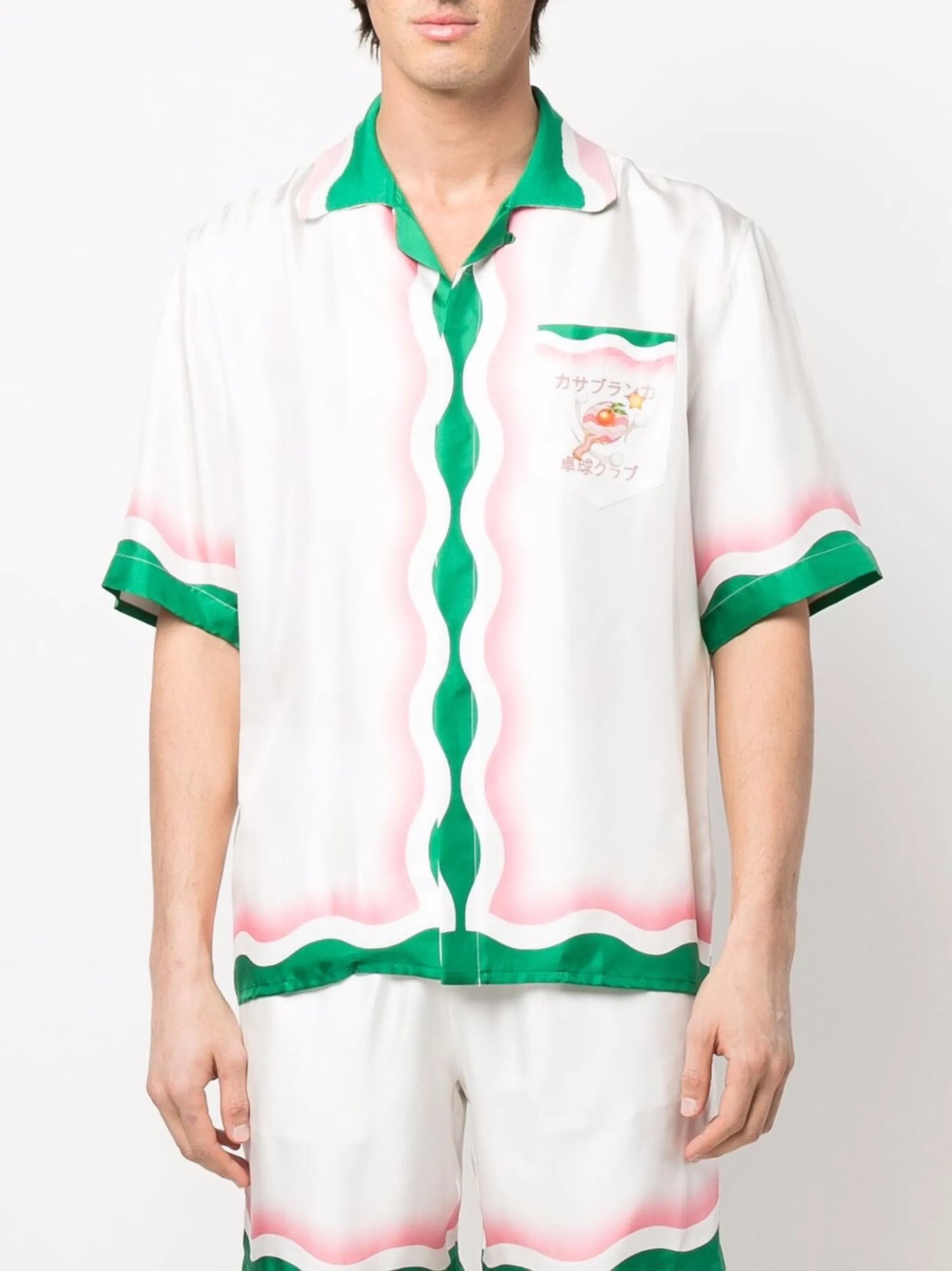 Le Jeu de Ping Pong printed silk shirt