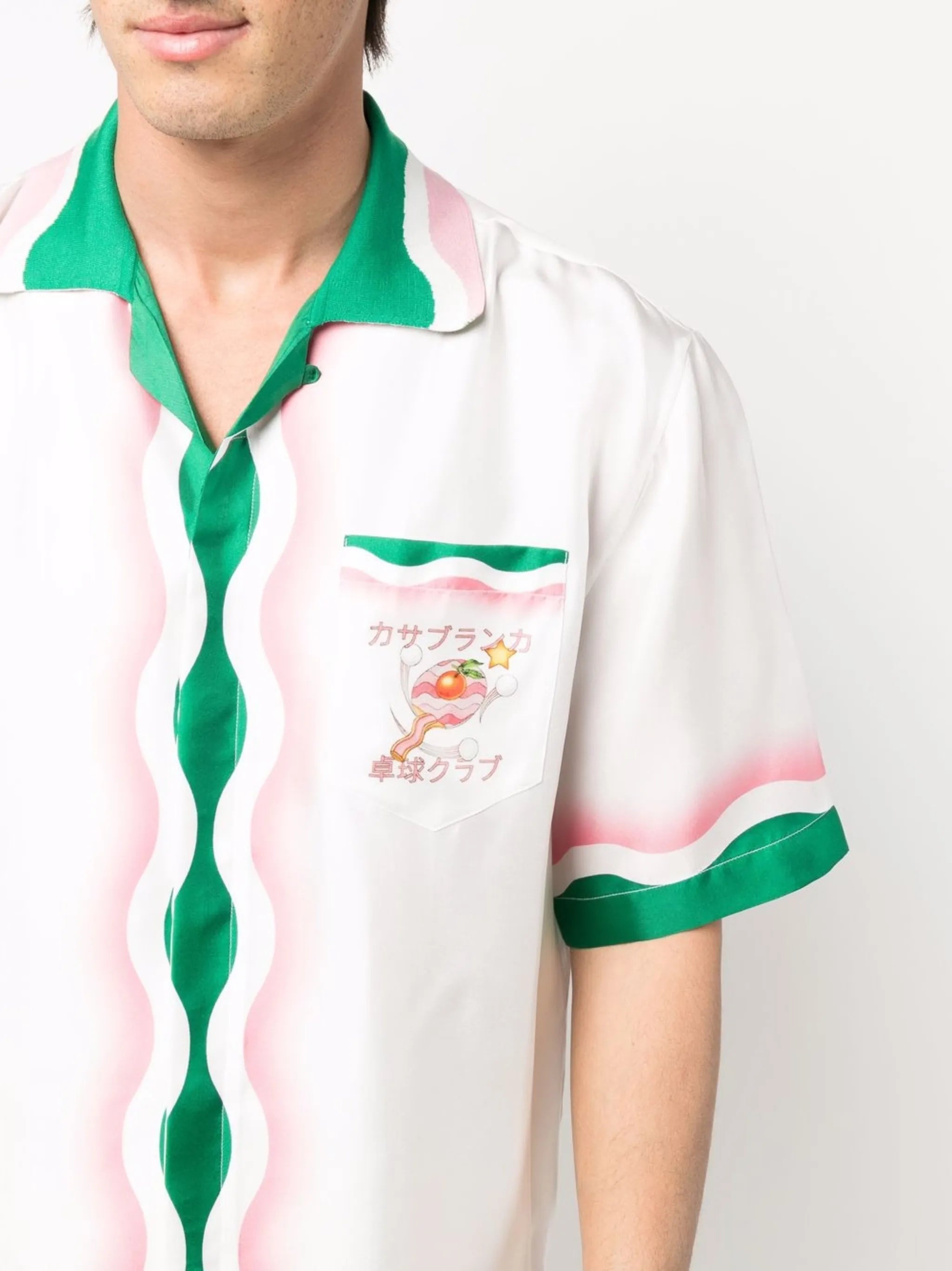 Le Jeu de Ping Pong printed silk shirt