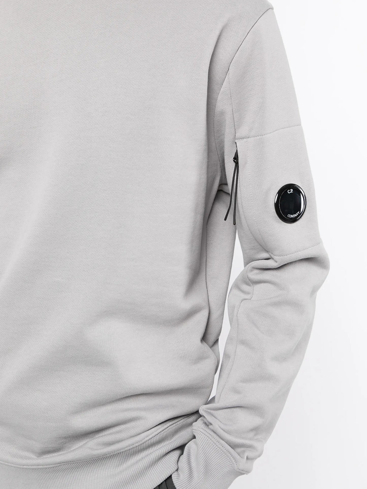 Lens-embellished rib-trimmed sweatshirt