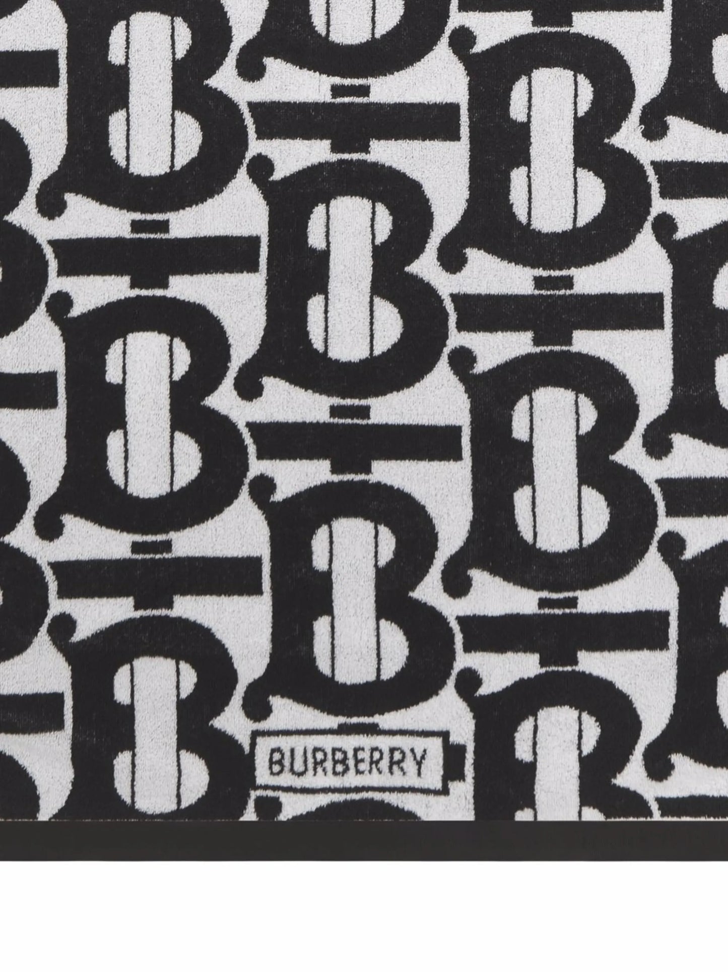Monogram-pattern jacquard cotton bath towel