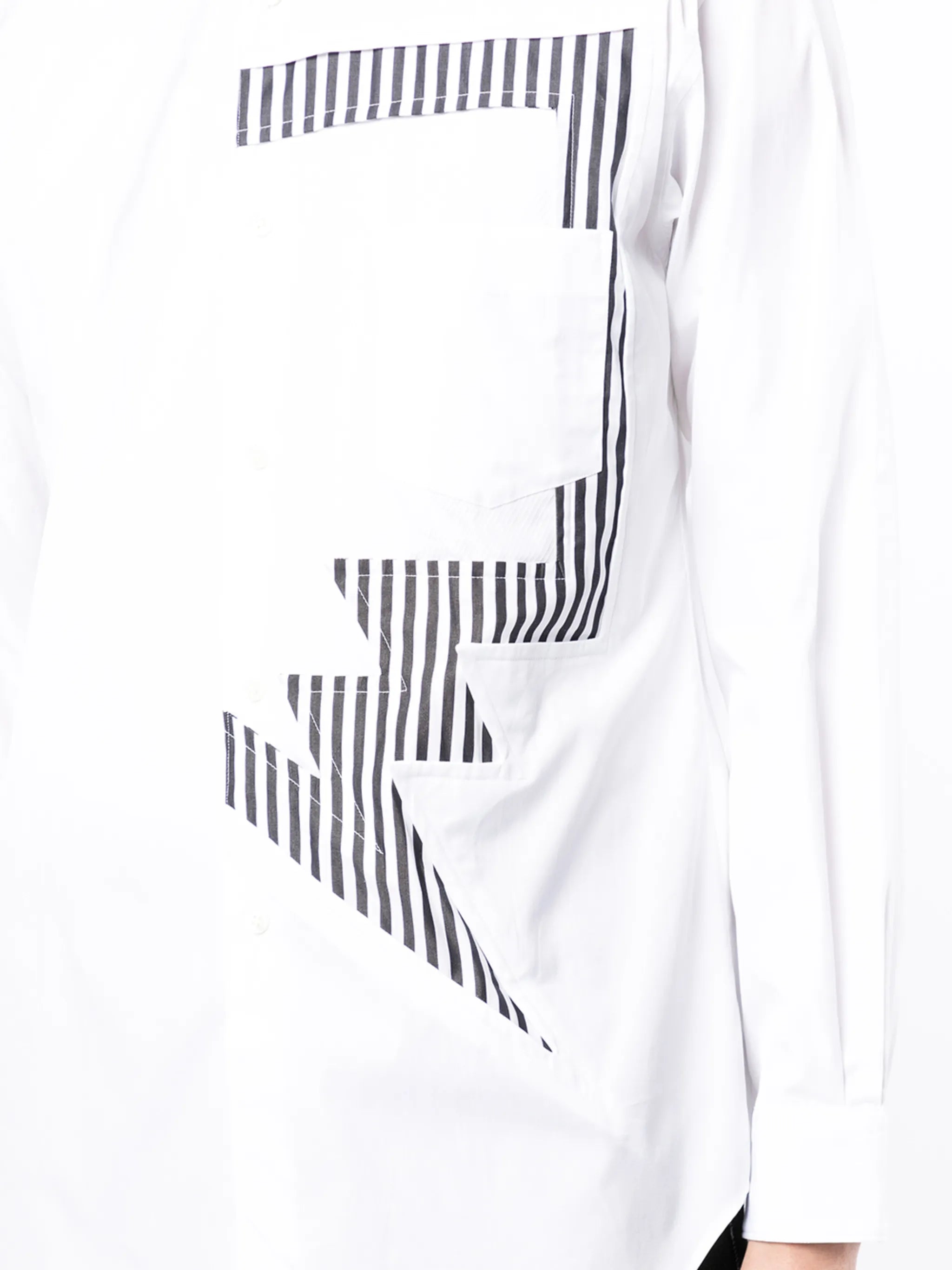 striped long-sleeved shirt
