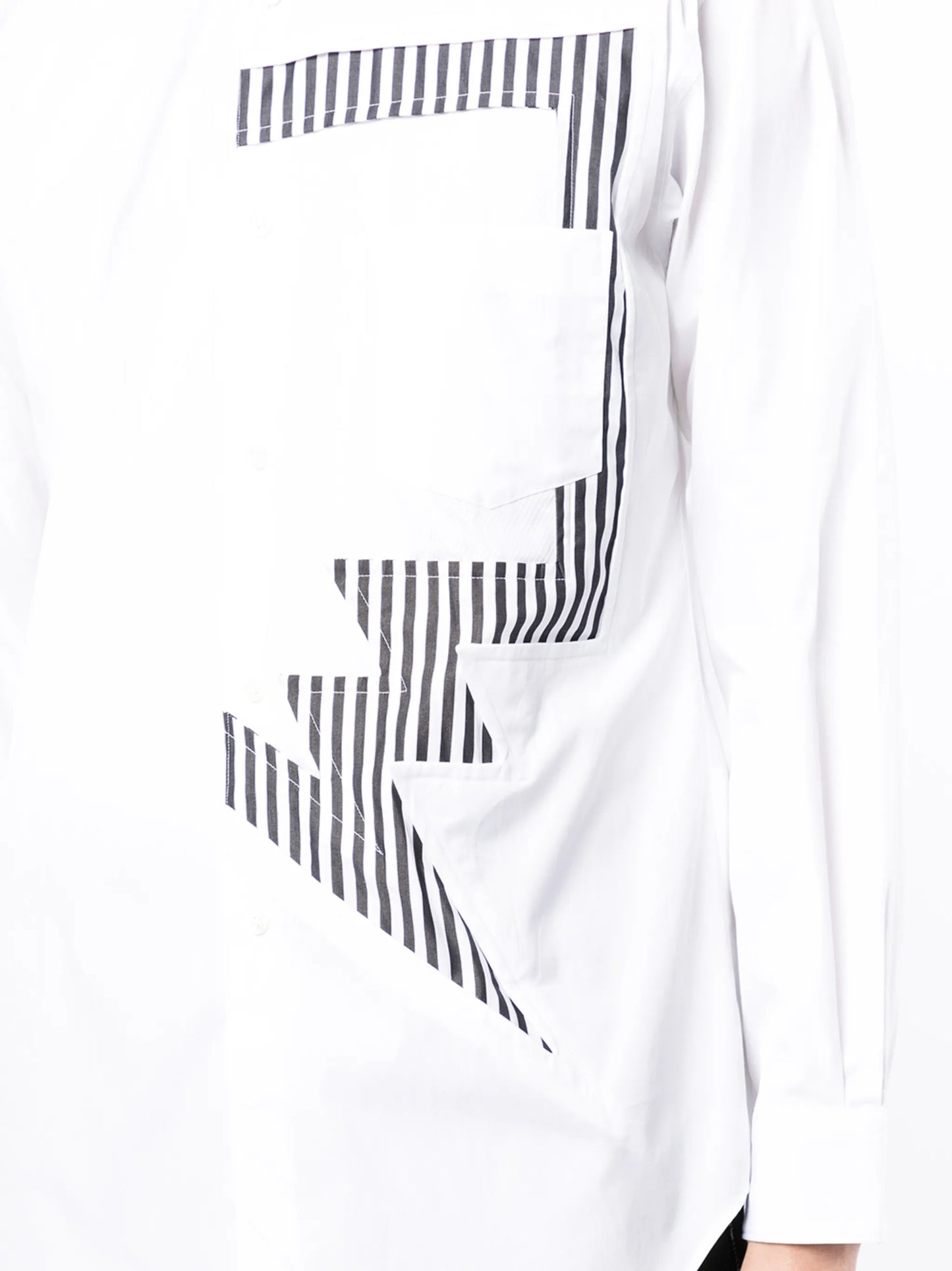 striped long-sleeved shirt