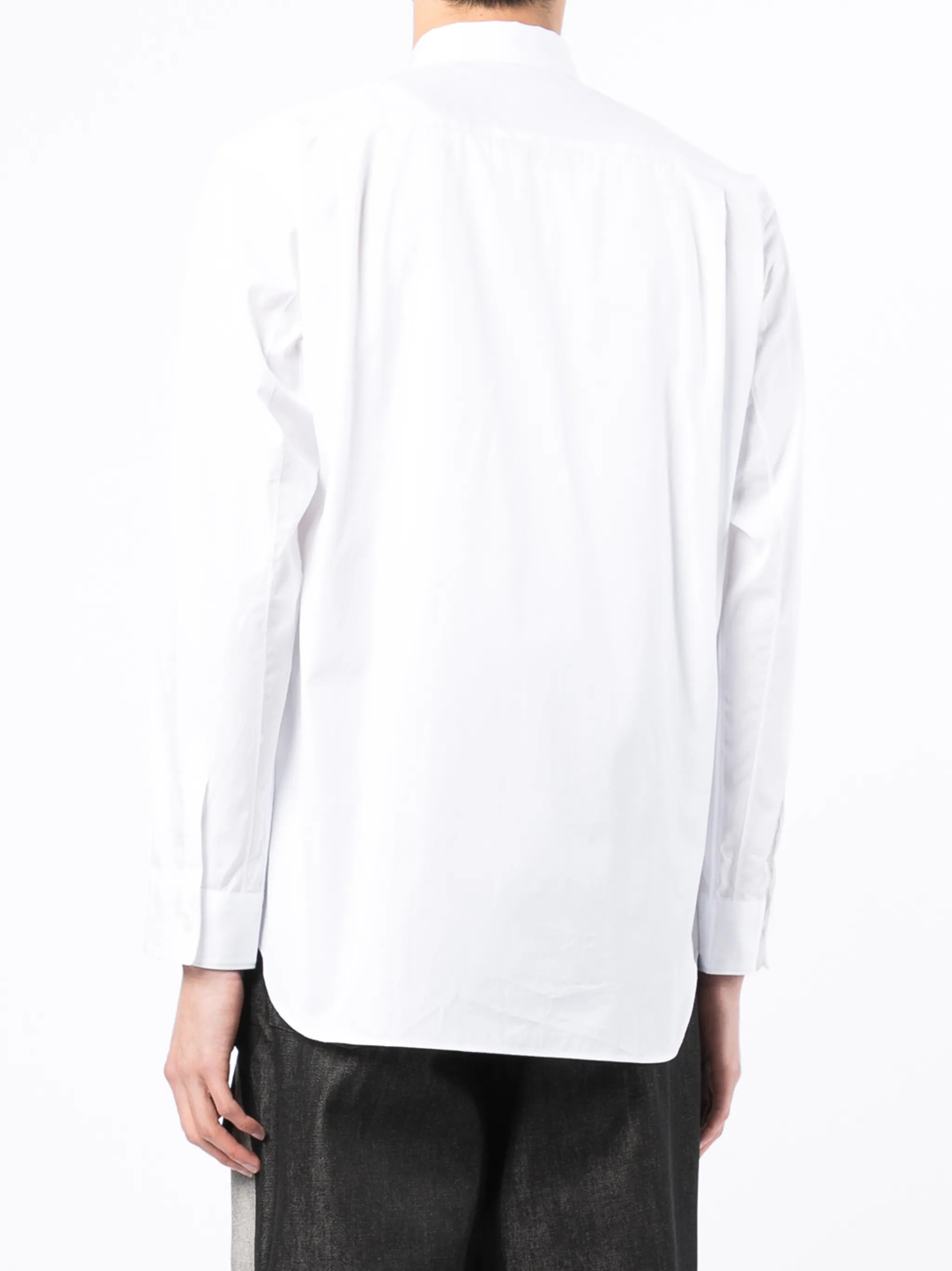 striped long-sleeved shirt