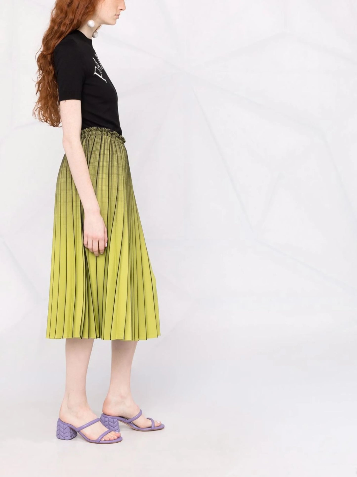 logo-jacquard knitted top