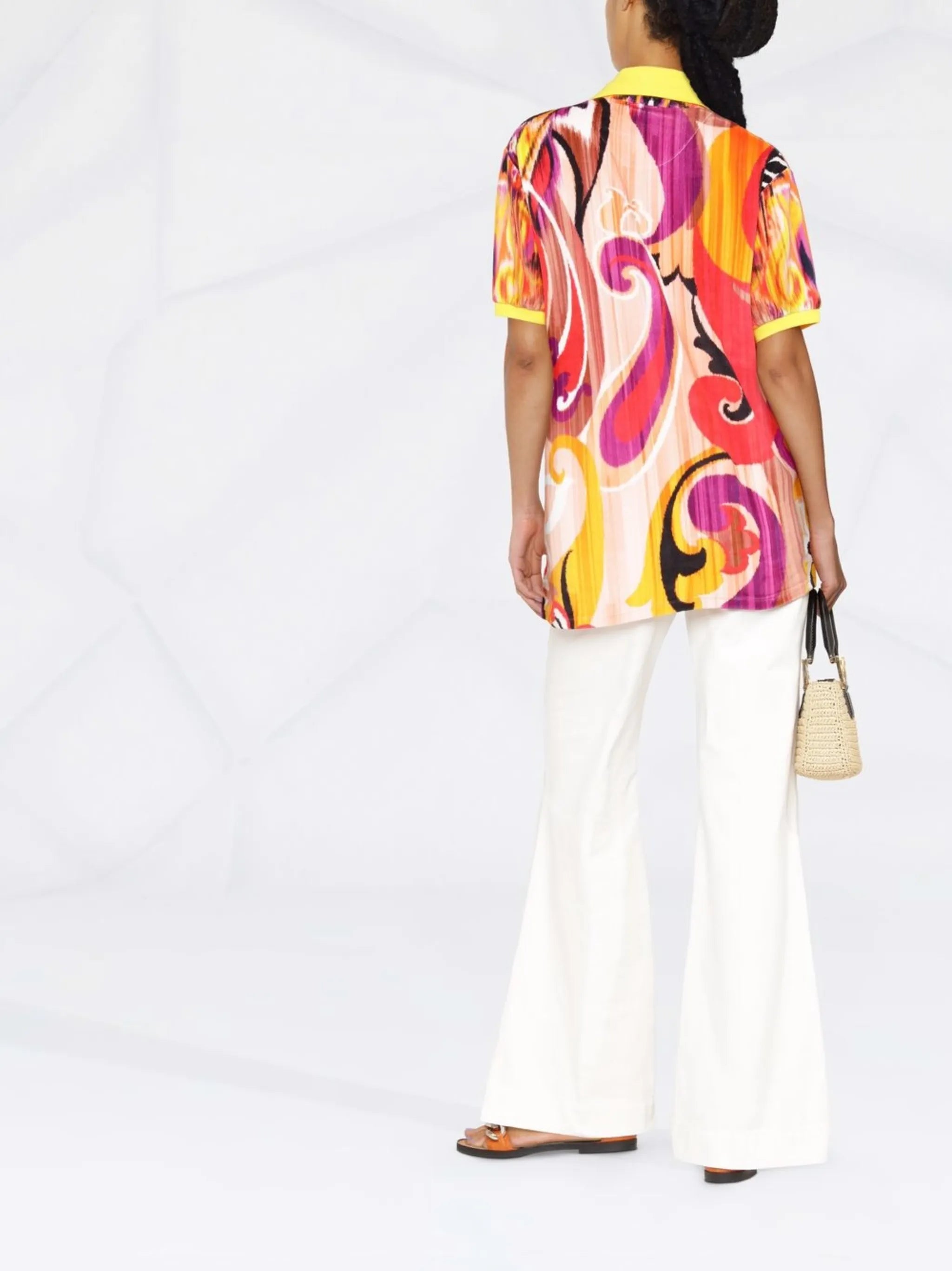 abstract-print short-sleeve shirt