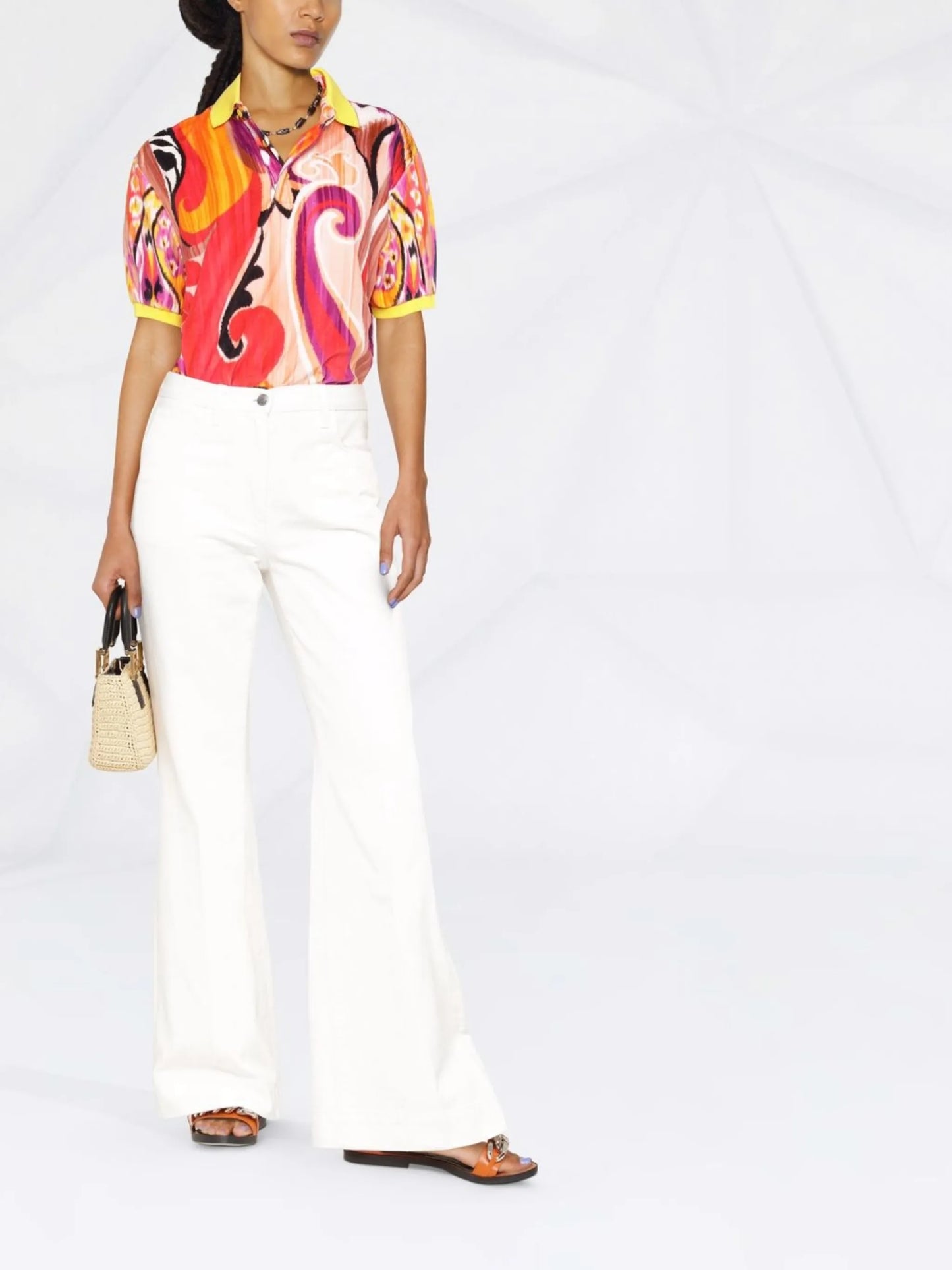abstract-print short-sleeve shirt