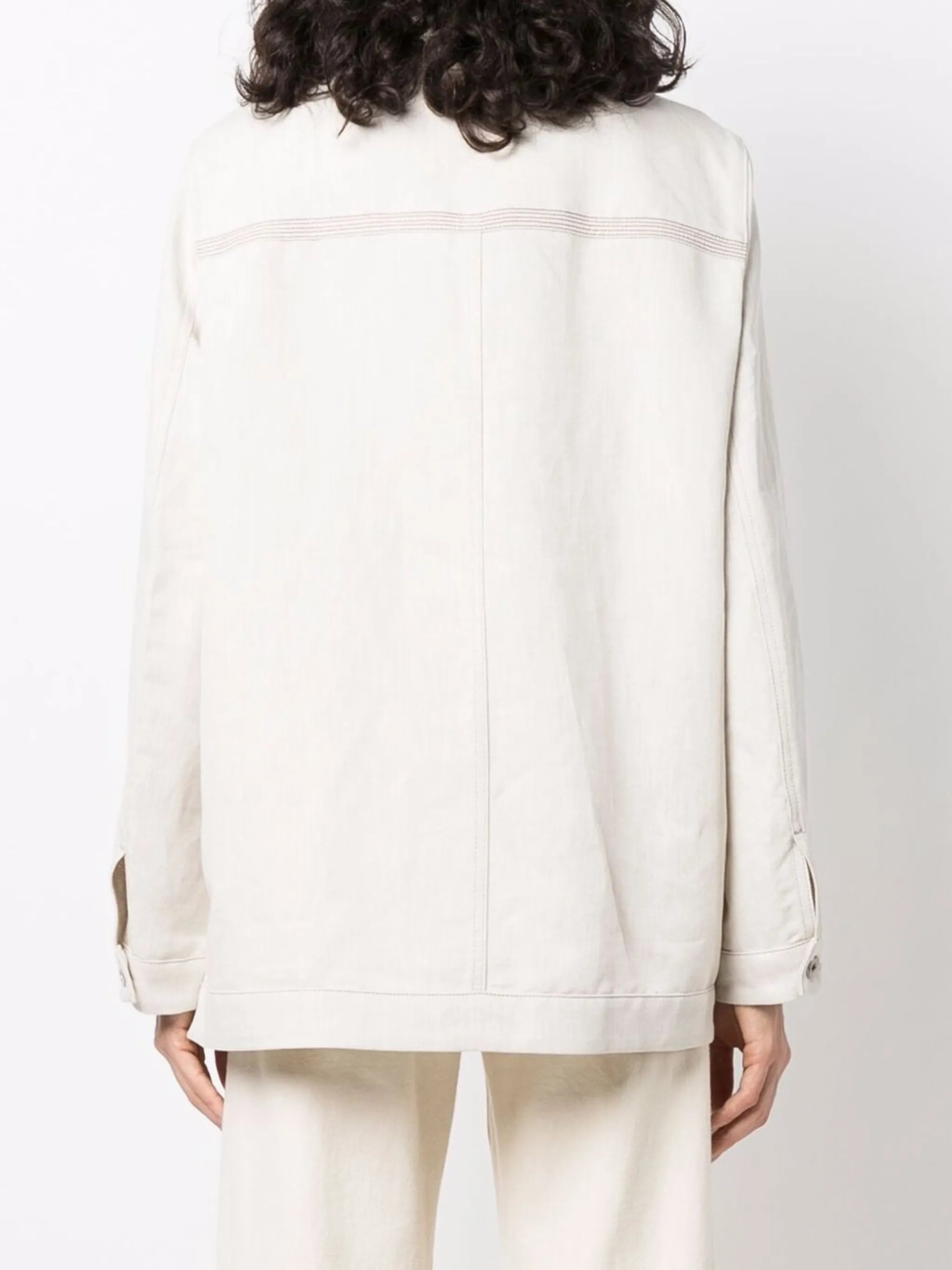 Anagram-patch workwear oversized jacket