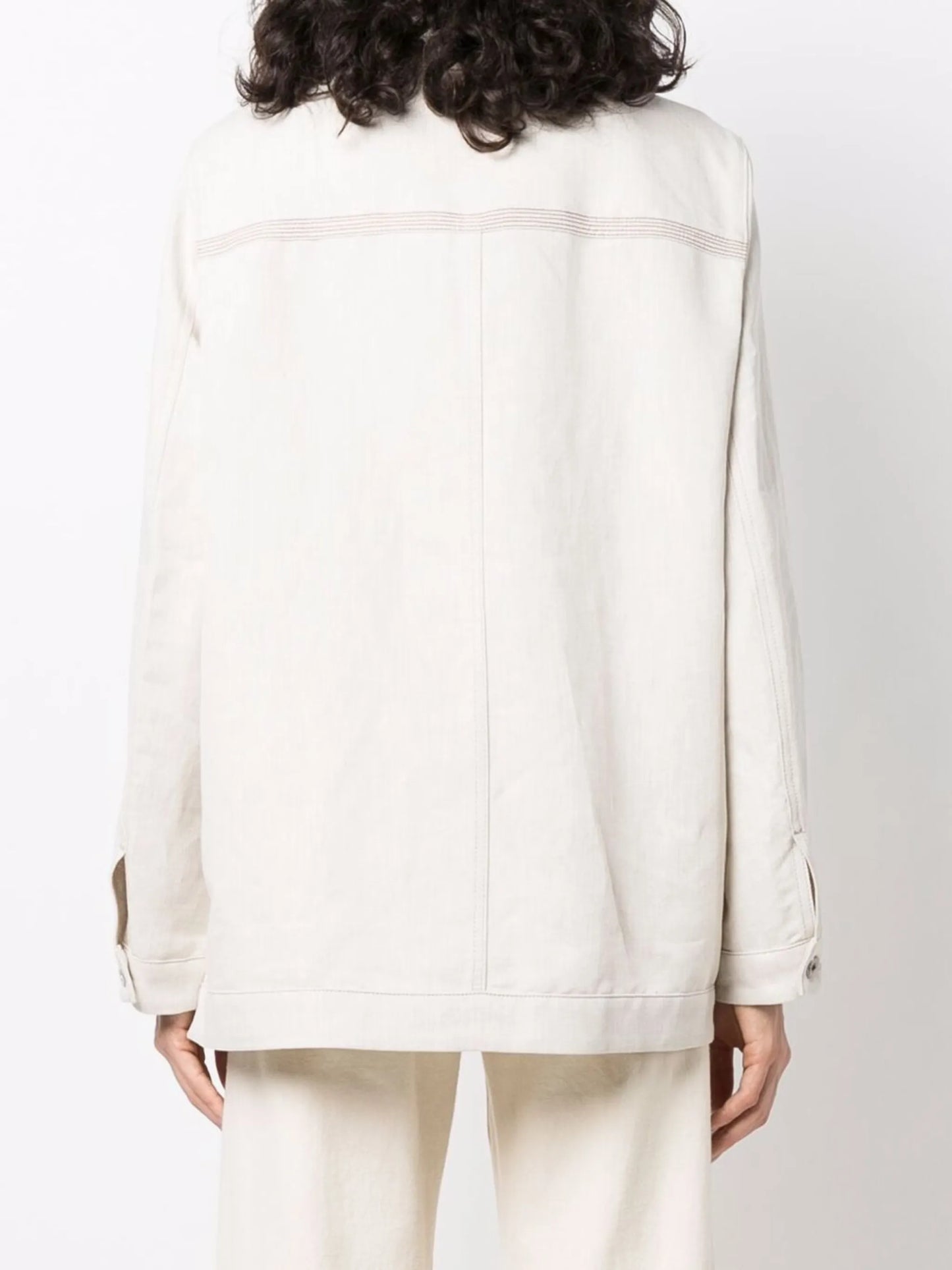 Anagram-patch workwear oversized jacket