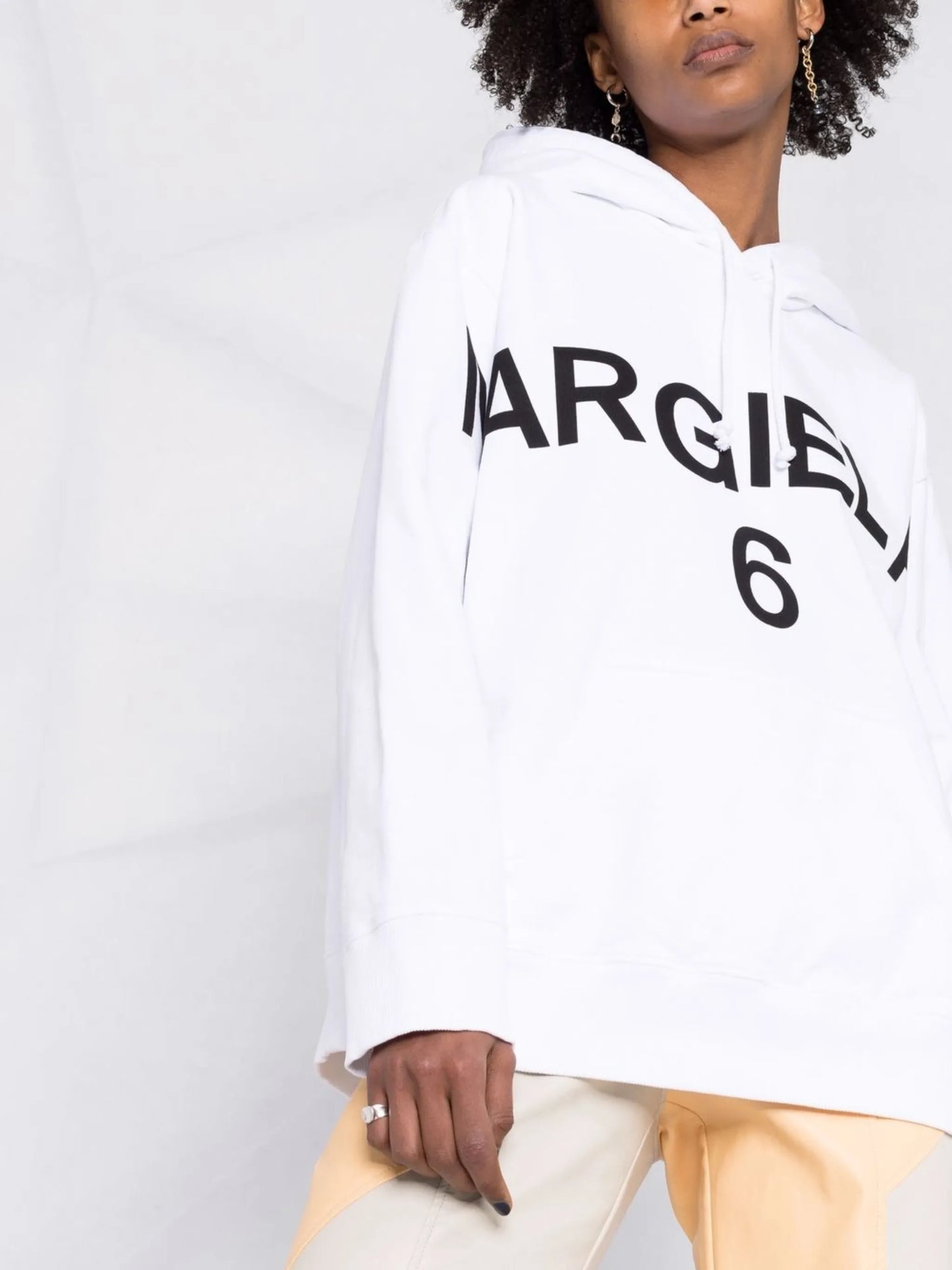 logo-print cotton hoodie