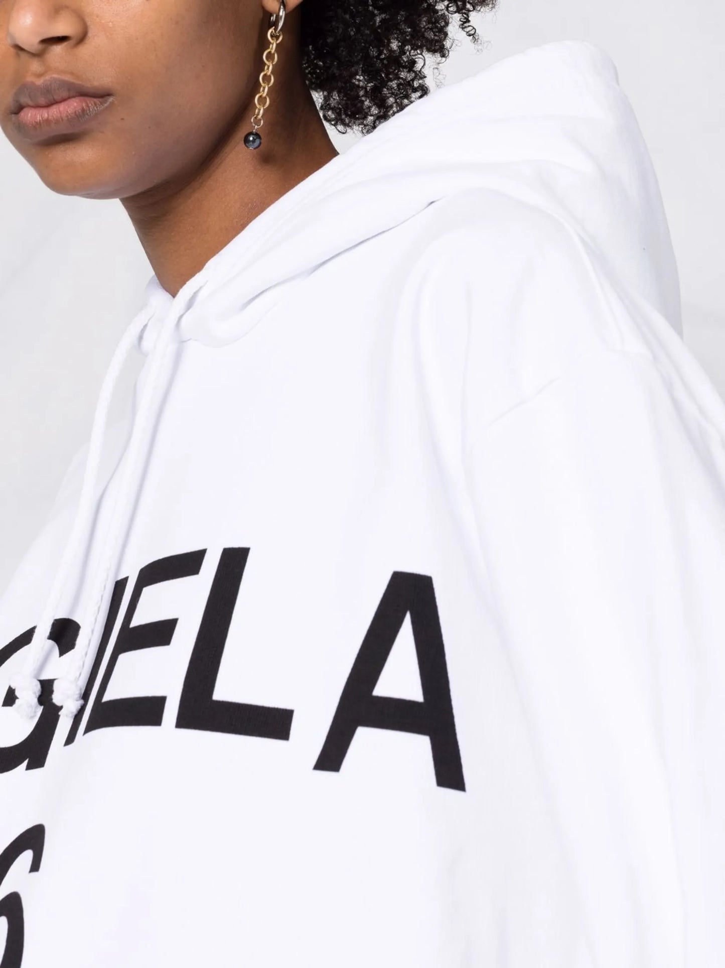 logo-print cotton hoodie