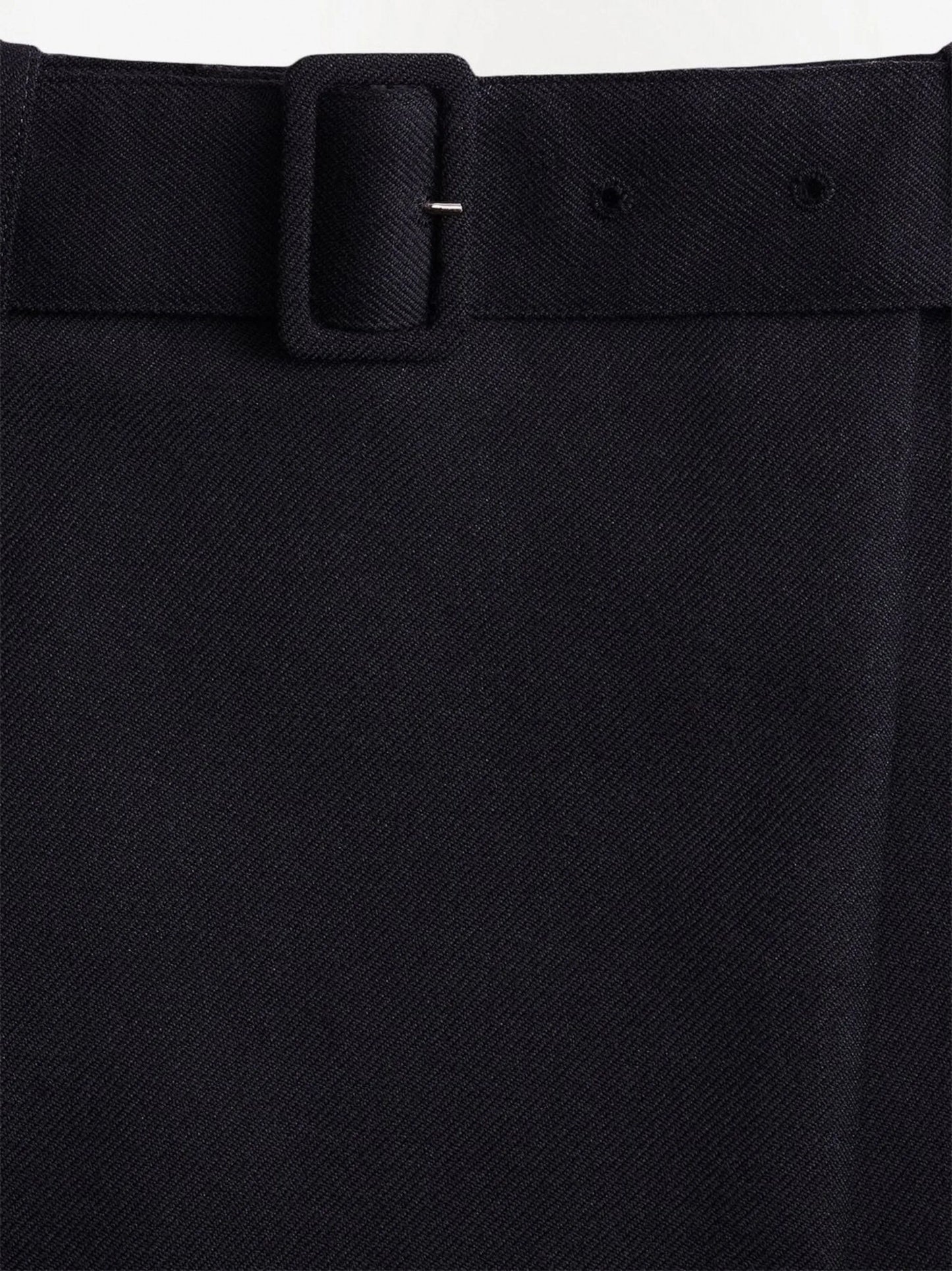 high-waisted belted miniskirt