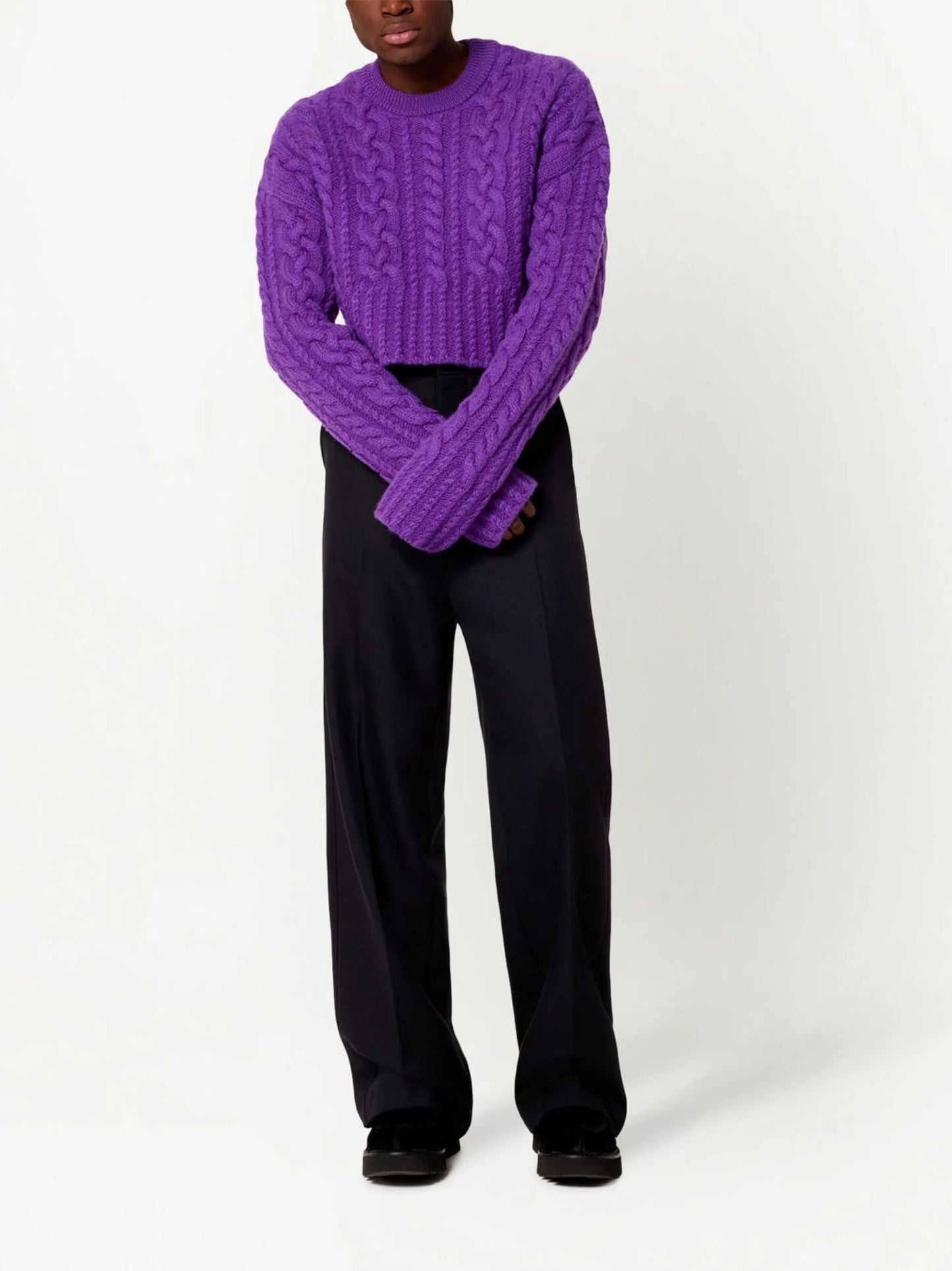 wide-leg tailored trousers