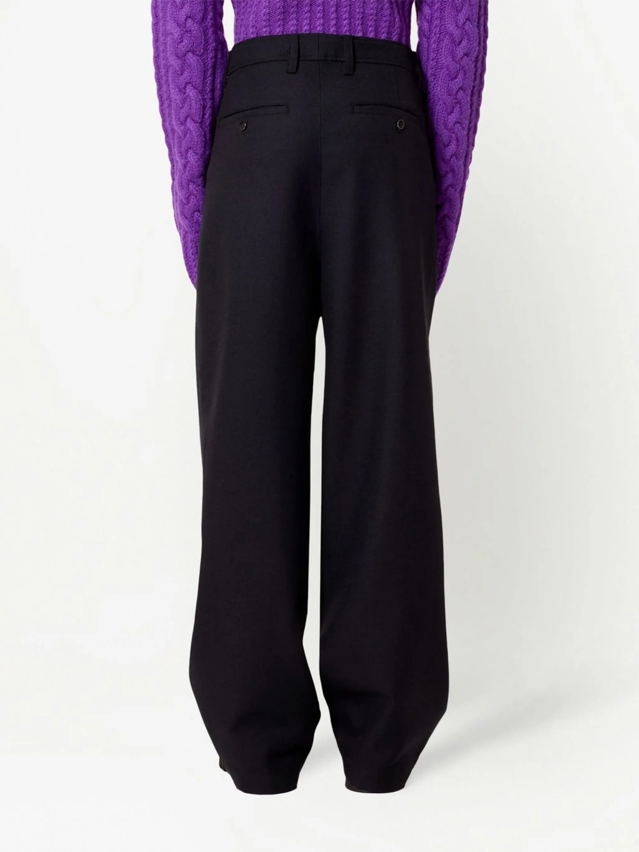 wide-leg tailored trousers