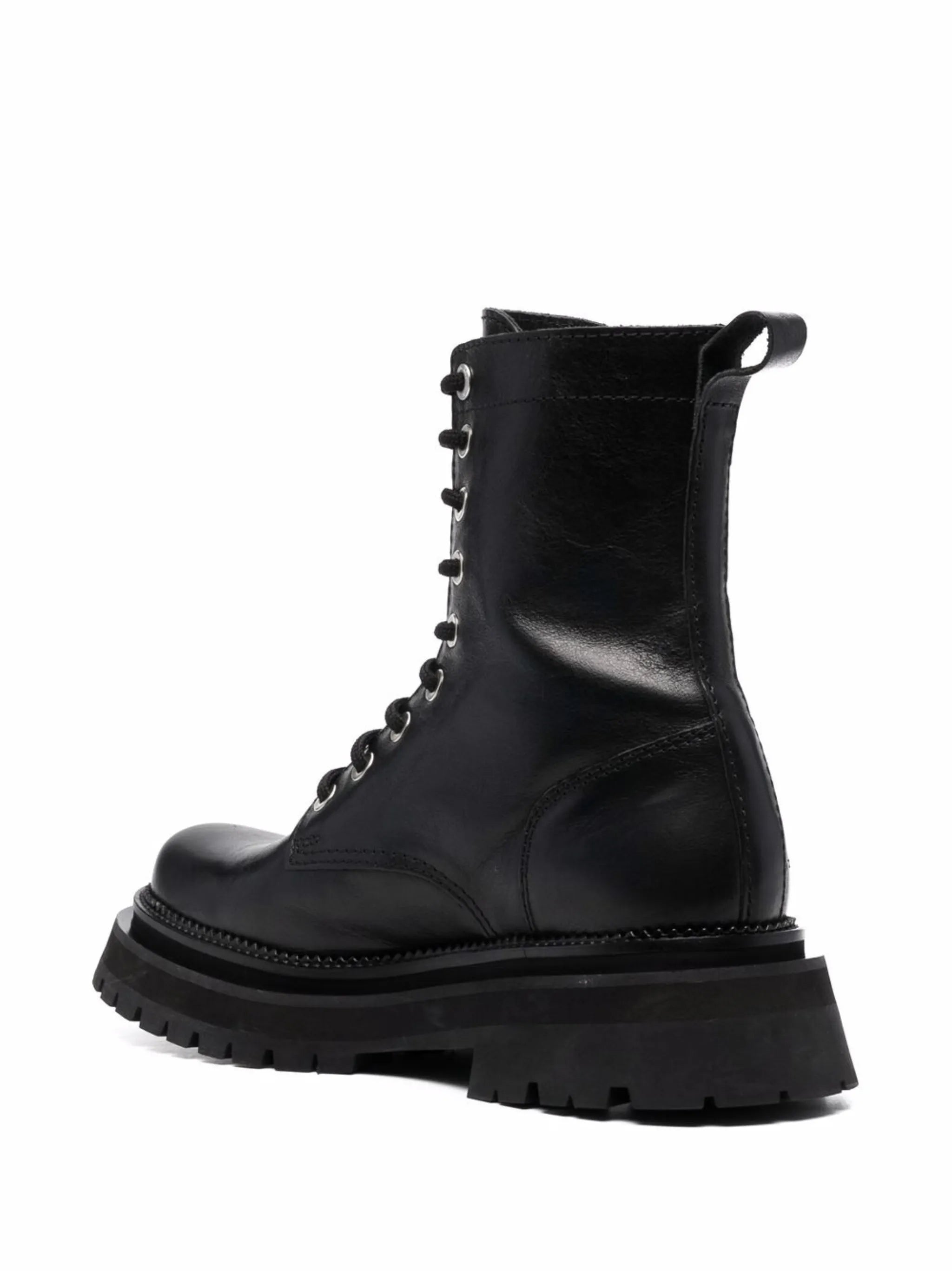 lace-up ridged-sole boots