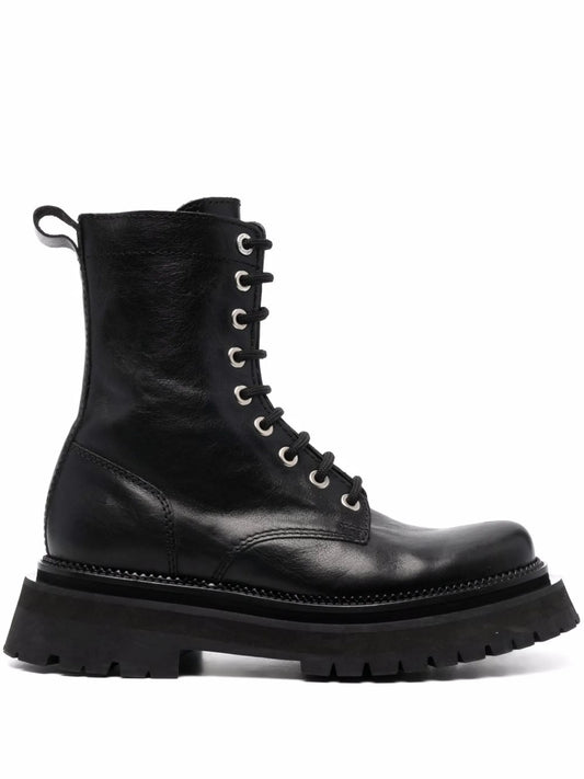 lace-up ridged-sole boots