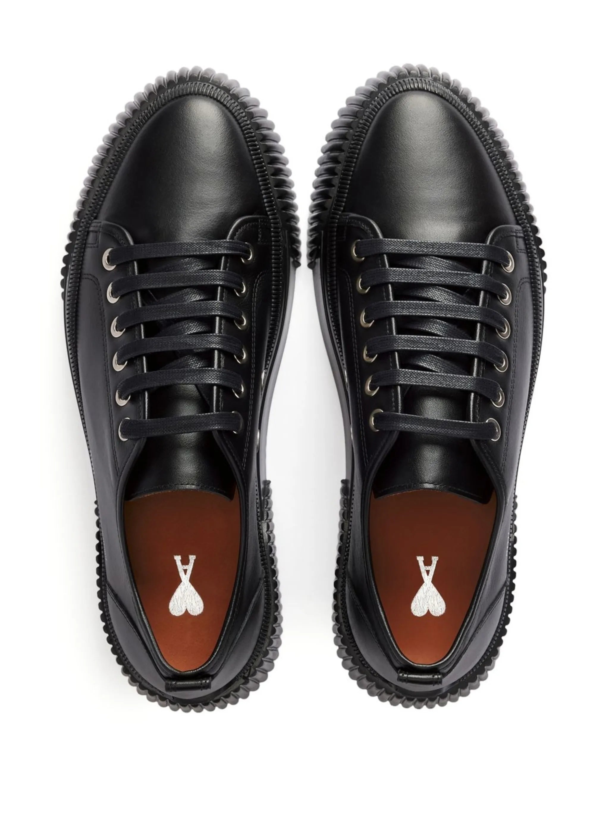 low-top leather sneakers