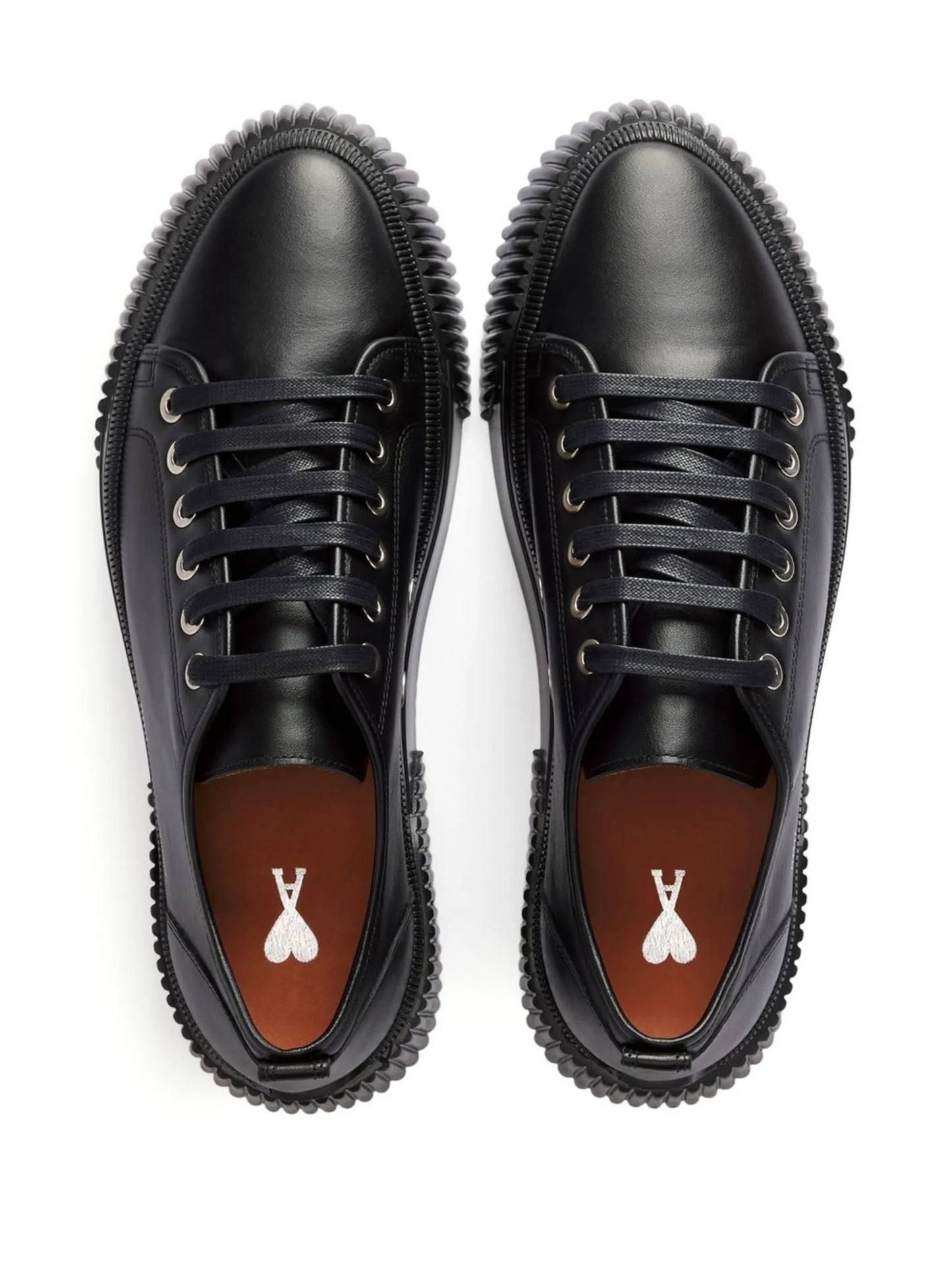 low-top leather sneakers