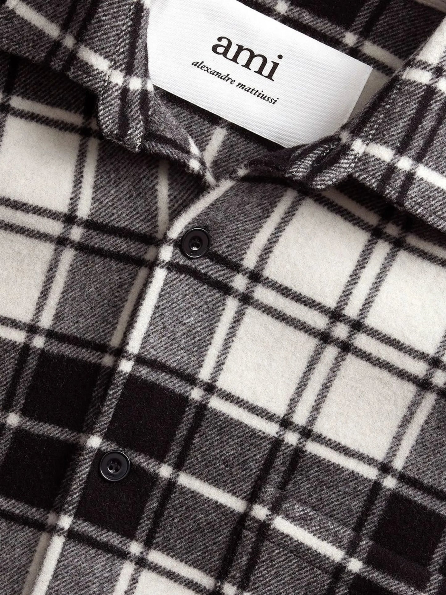 logo-print plaid-patterned shirt