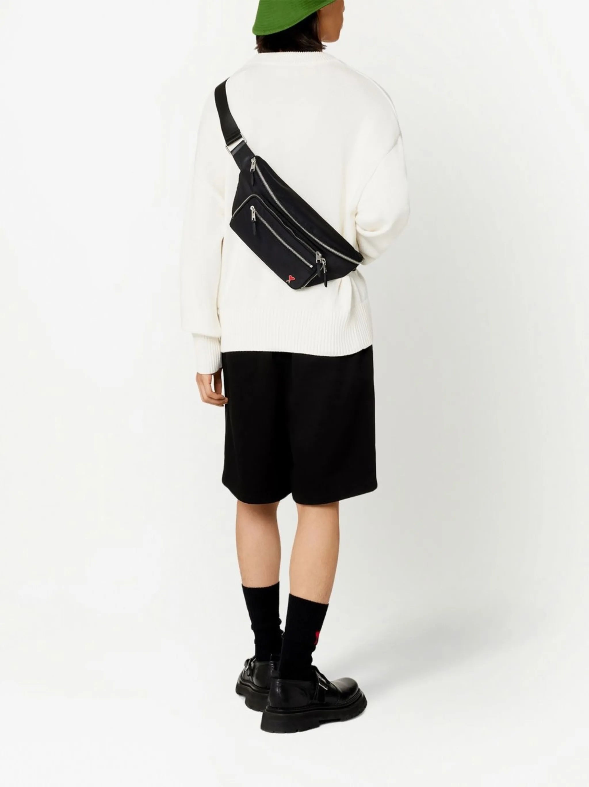 logo-plaque belt bag