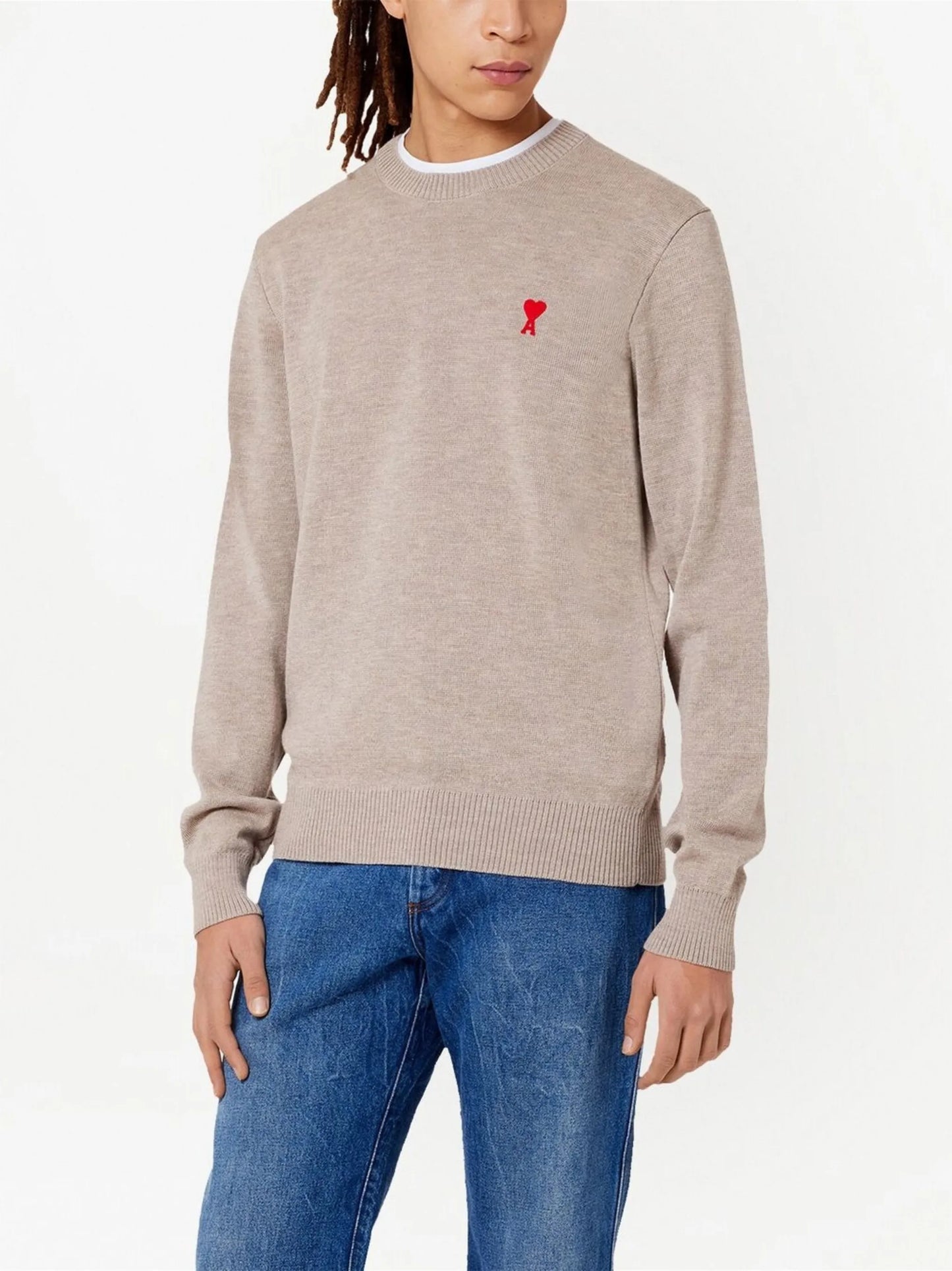 logo-embroidered merino jumper