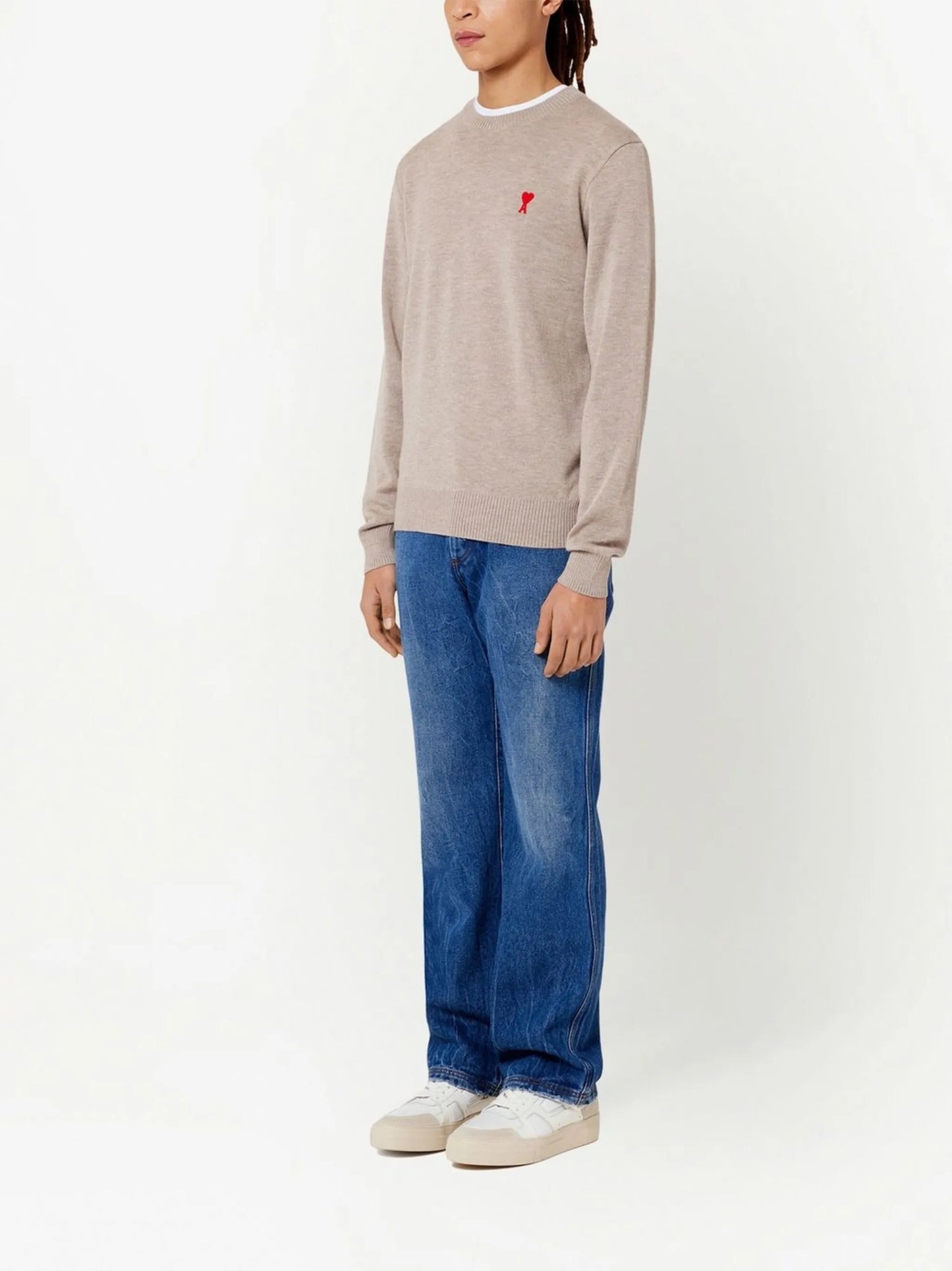 logo-embroidered merino jumper