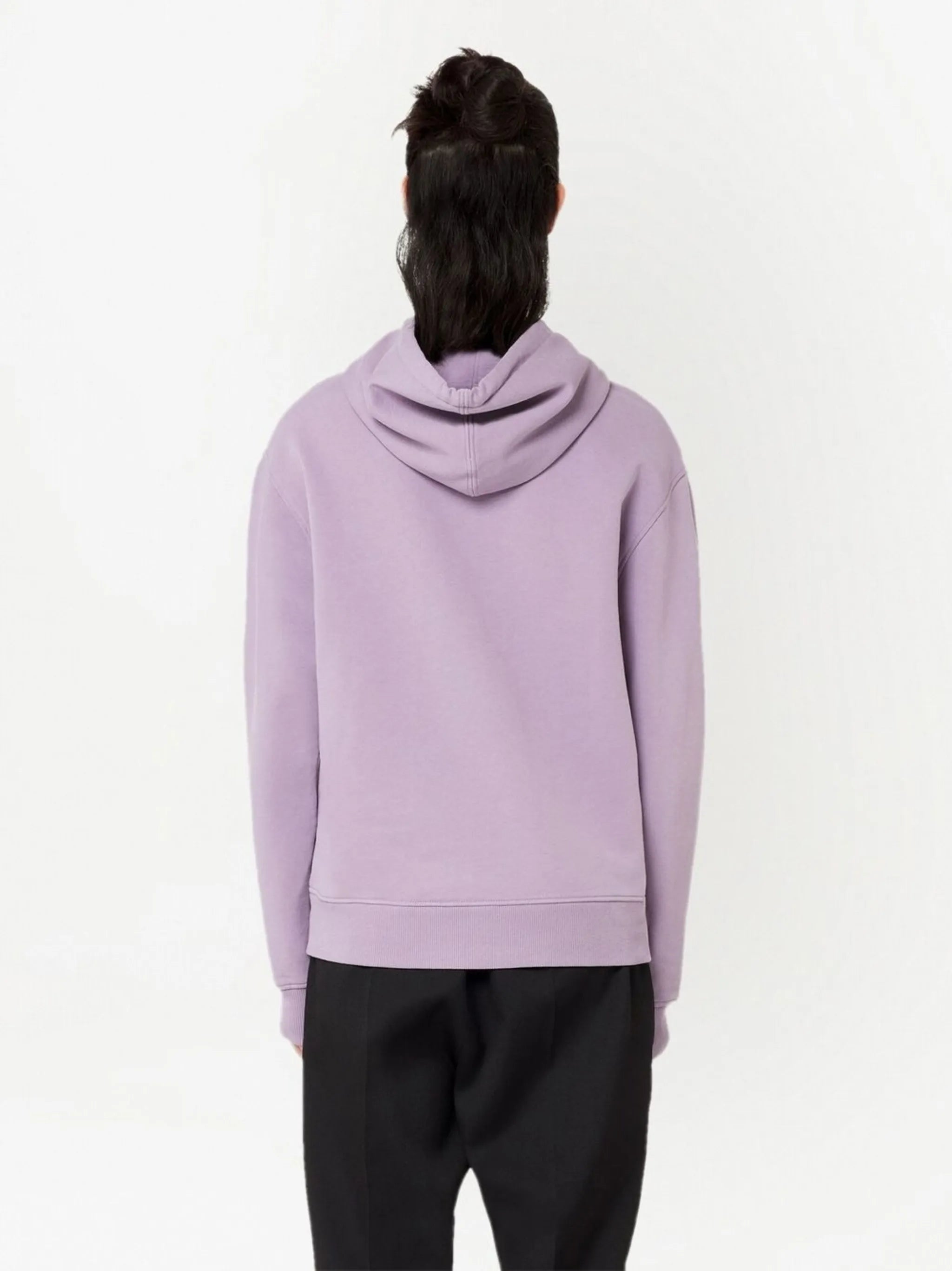 embroidered-logo organic-cotton hoodie