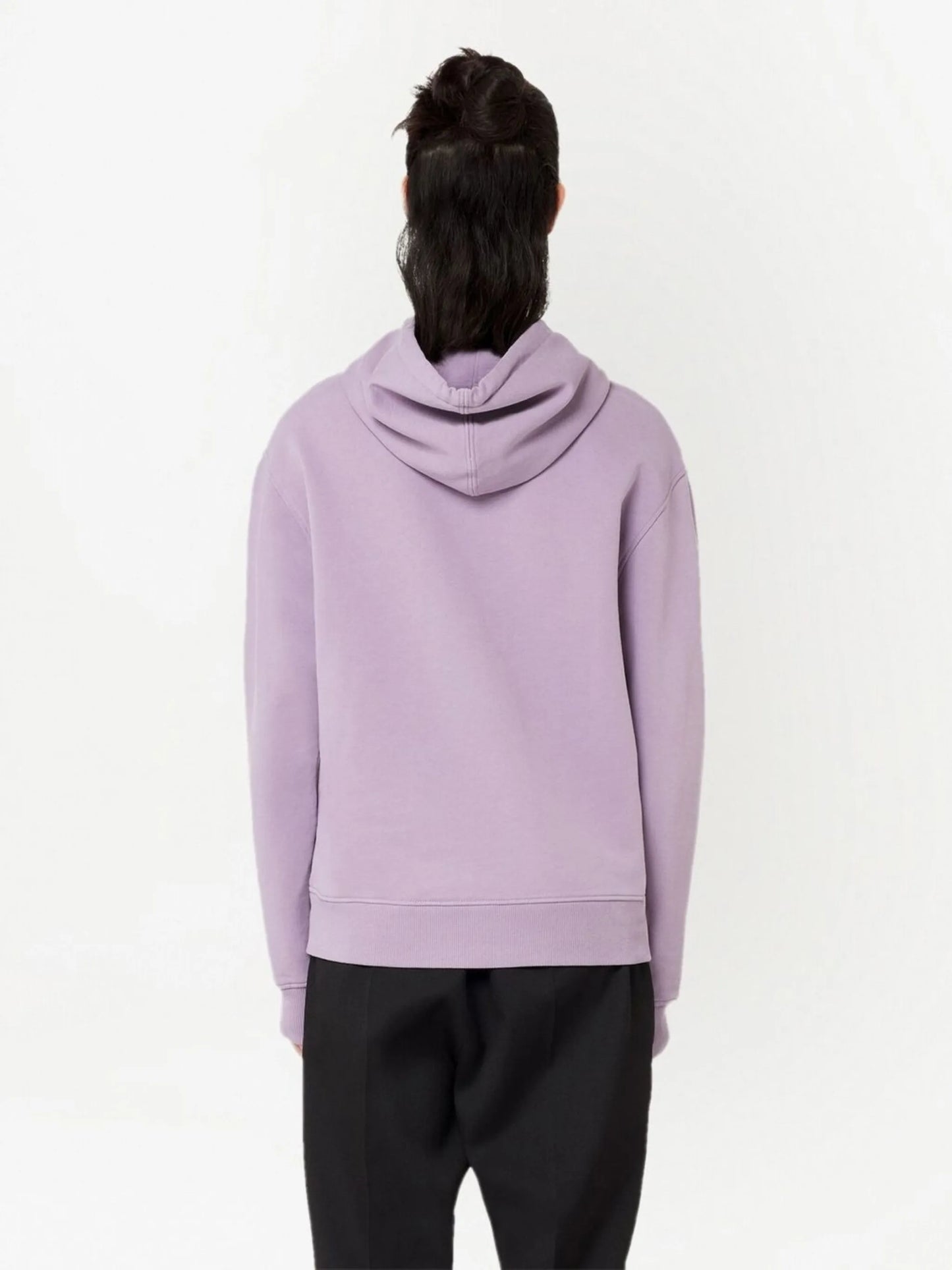 embroidered-logo organic-cotton hoodie