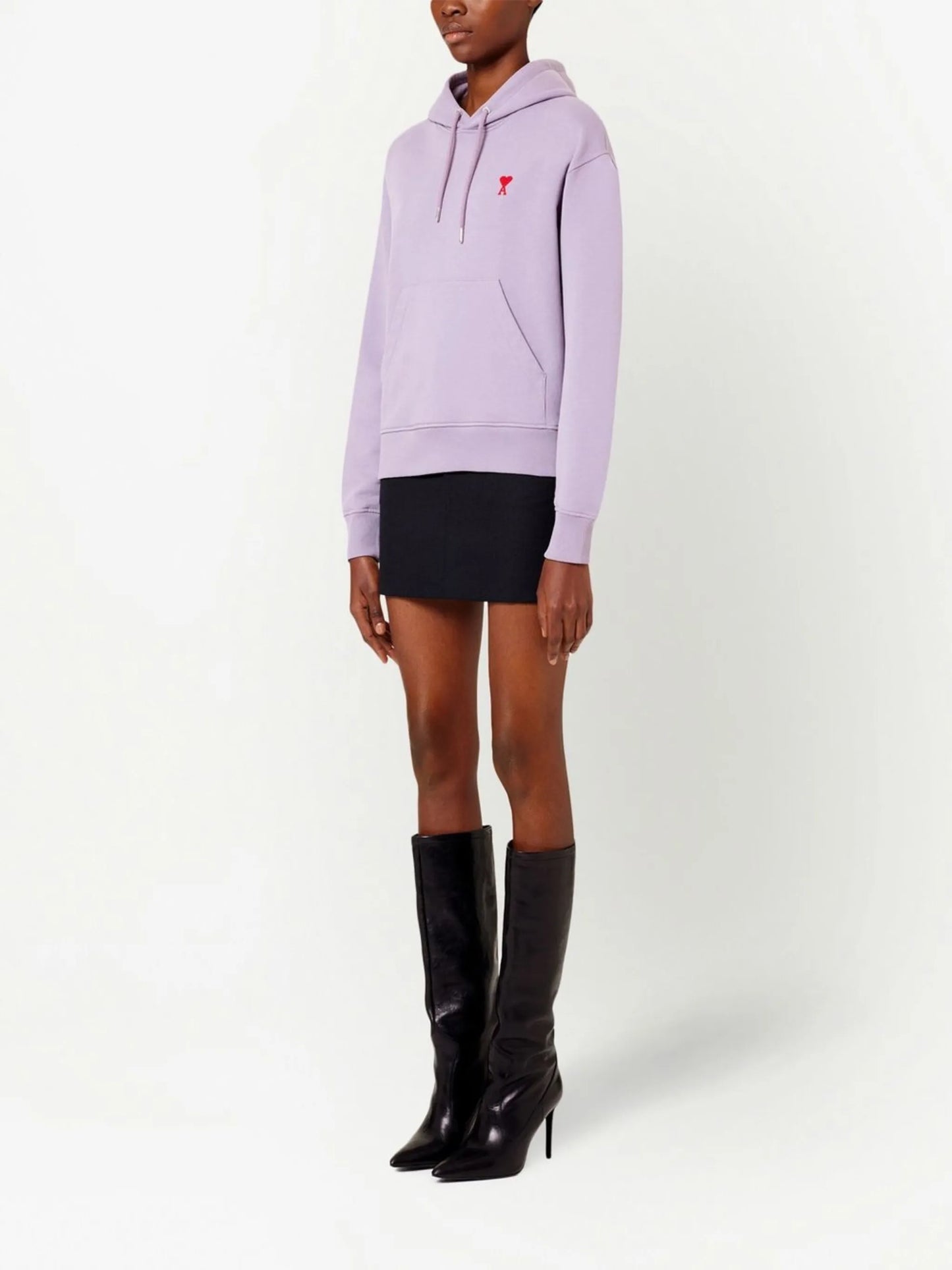 embroidered-logo organic-cotton hoodie