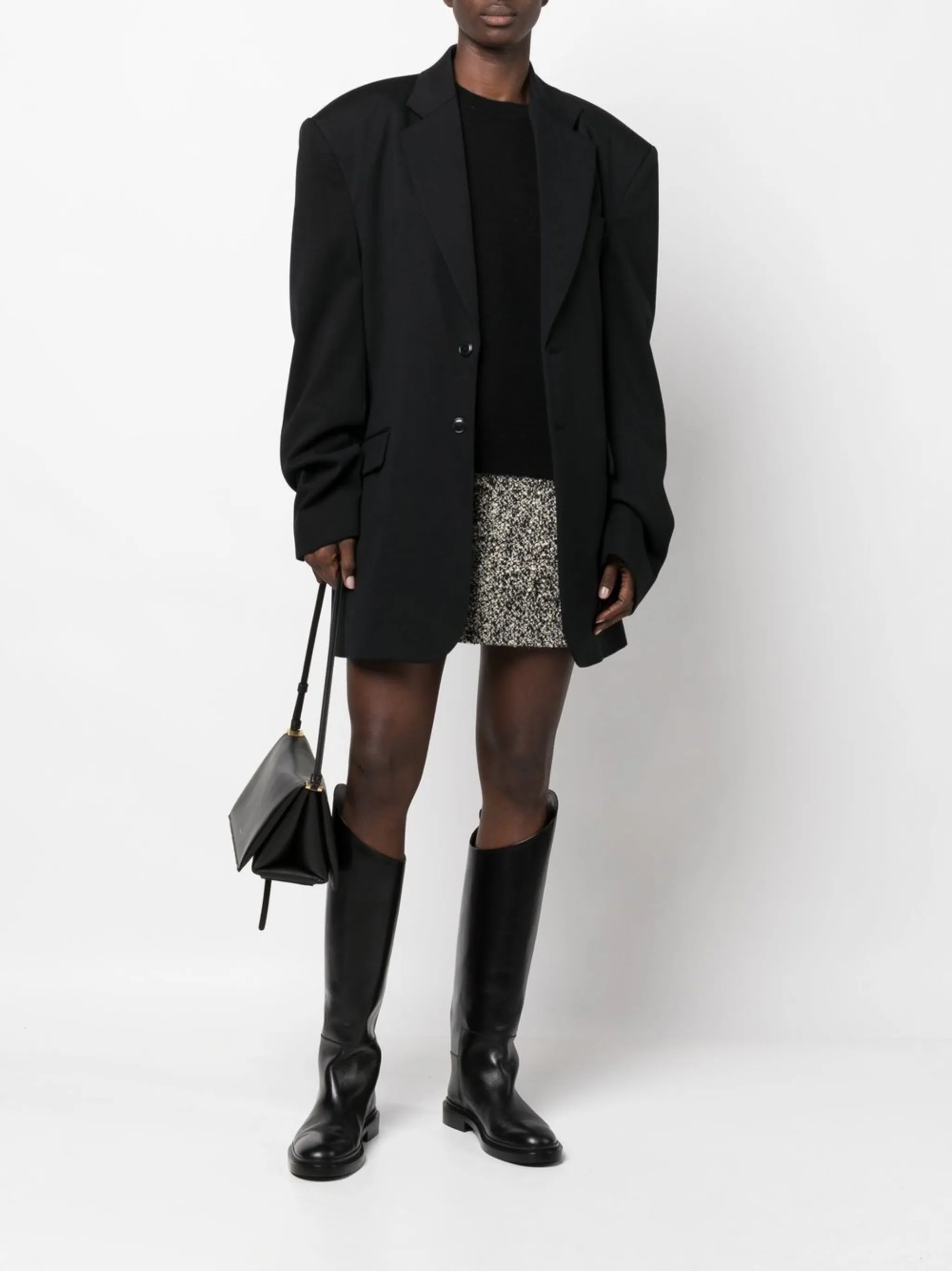 A-line tweed skirt