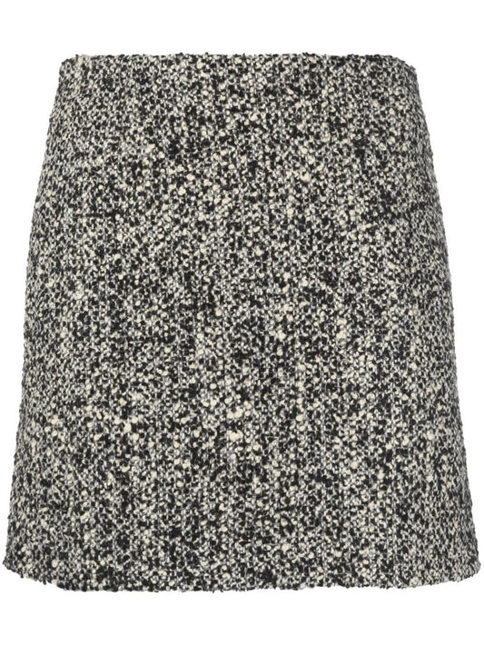 A-line tweed skirt