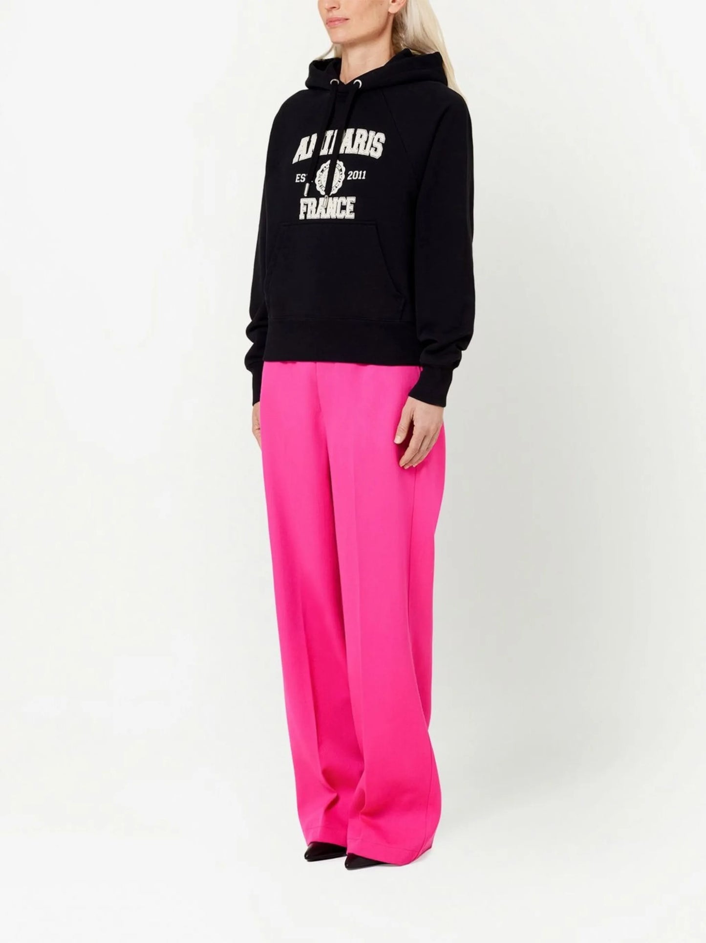 logo-print drawstring hoodie
