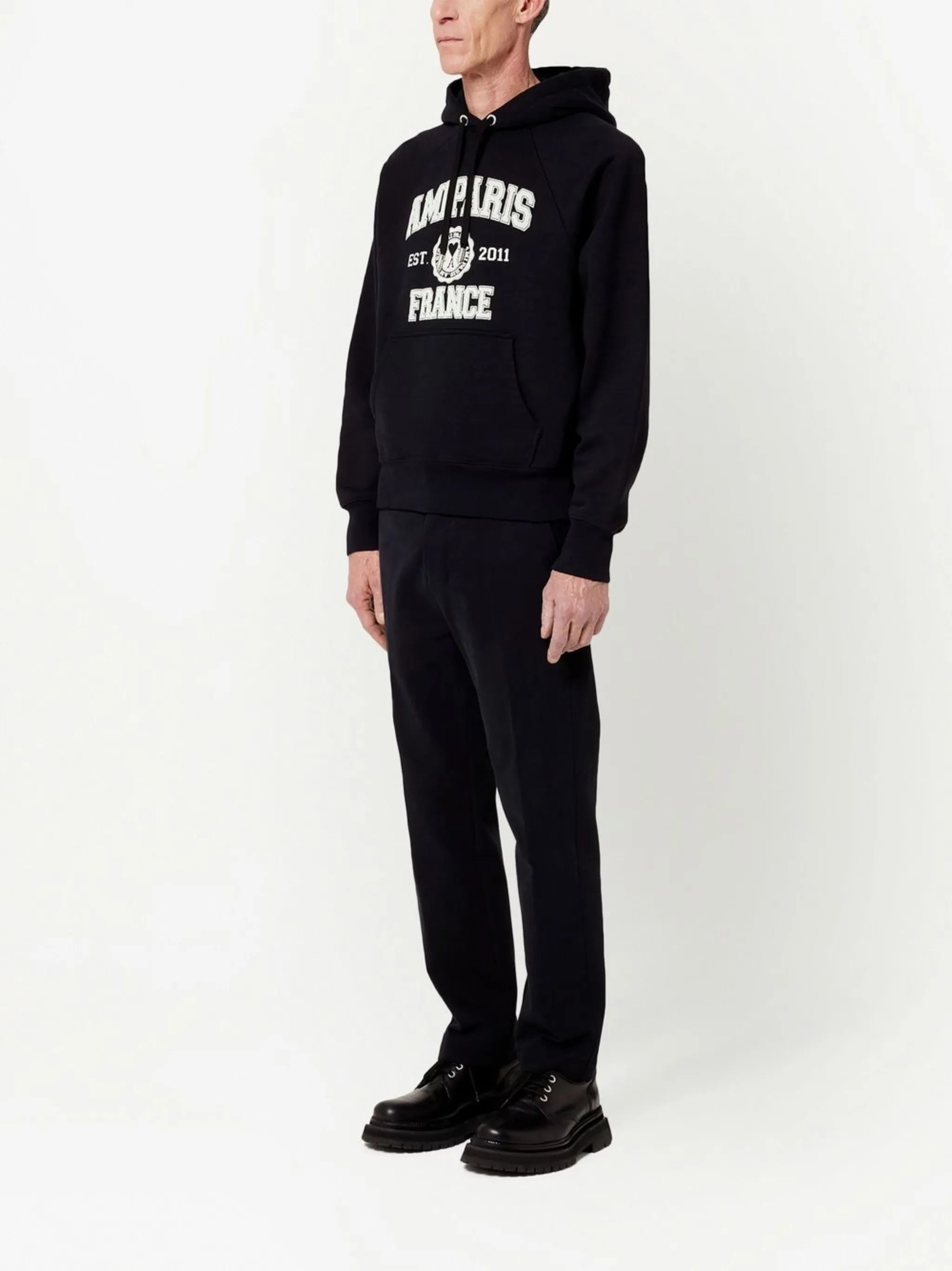 logo-print drawstring hoodie