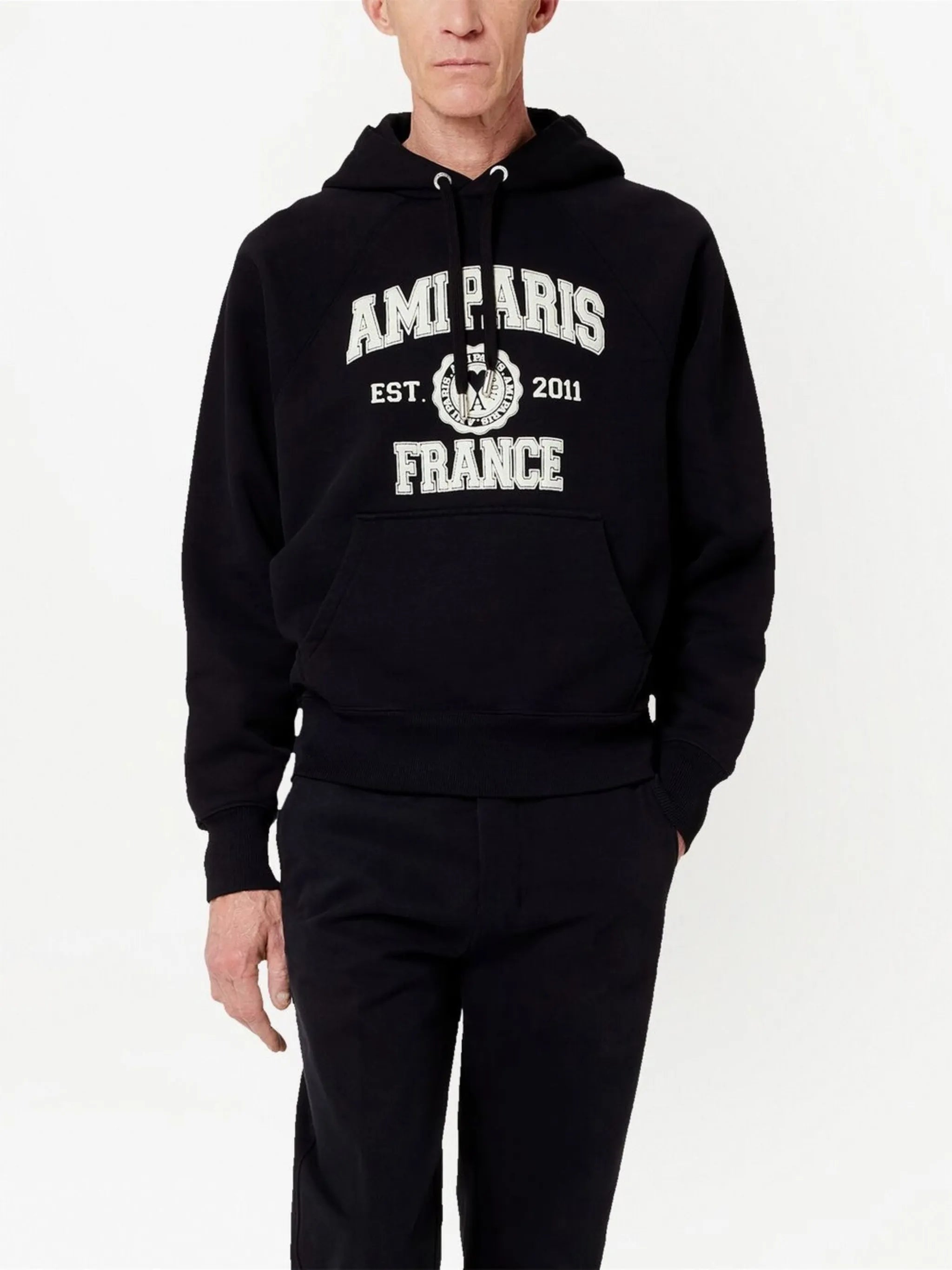logo-print drawstring hoodie